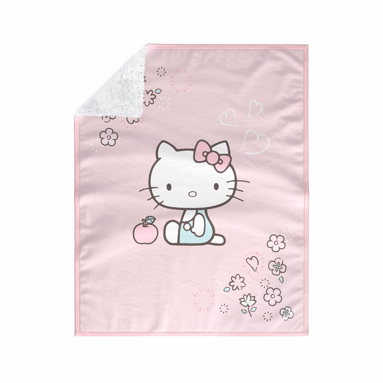 Manta Infantil Solteiro Dupla Face com Soft Hello Kitty 1,20M