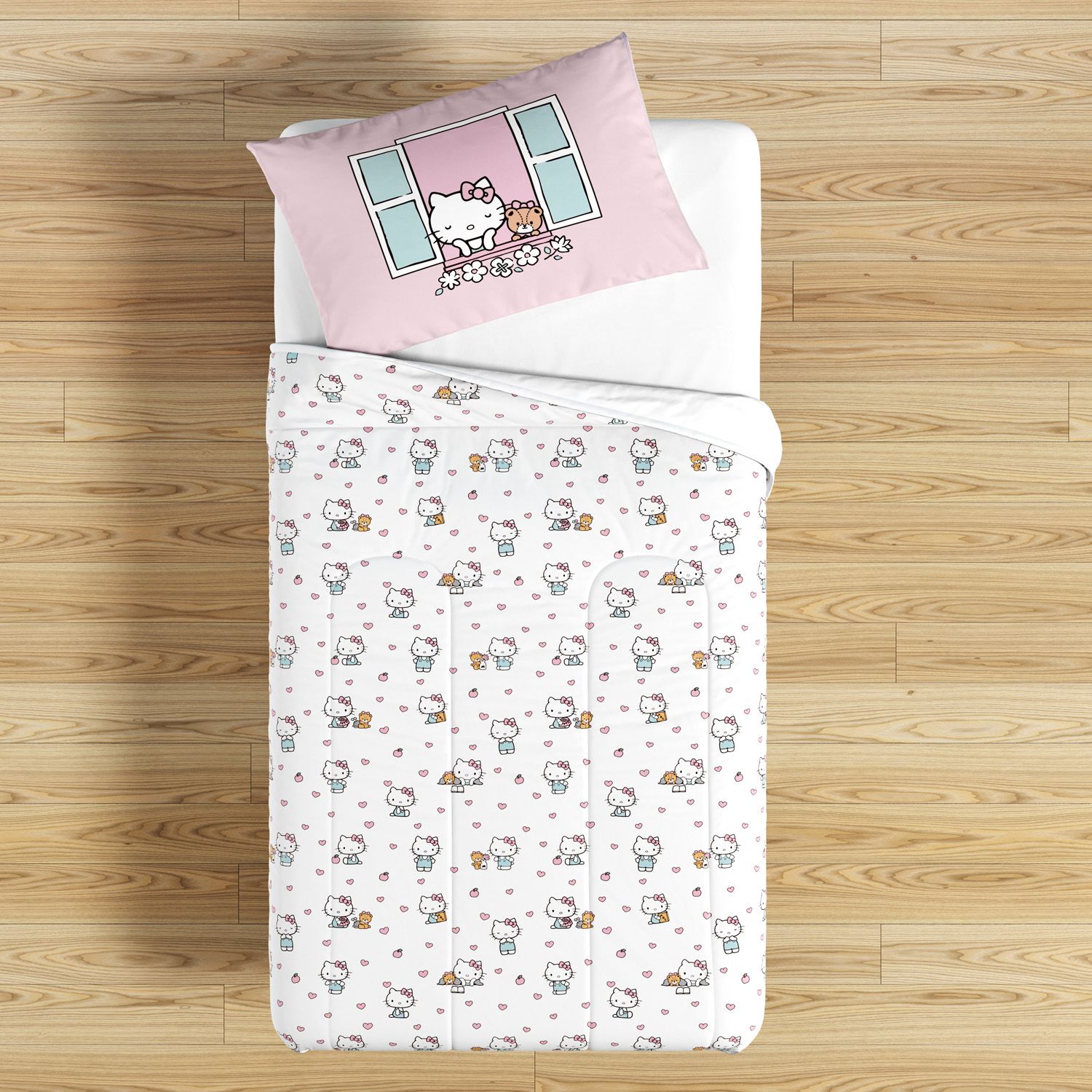 Edredom Infantil Solteiro Hello Kitty
