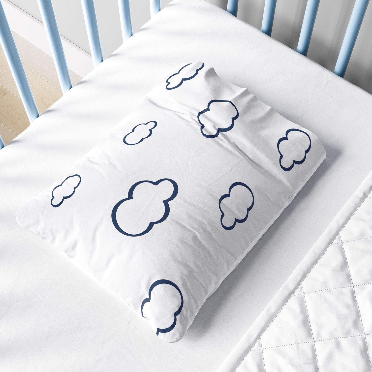 Fronha Bebê Nuvens Azul