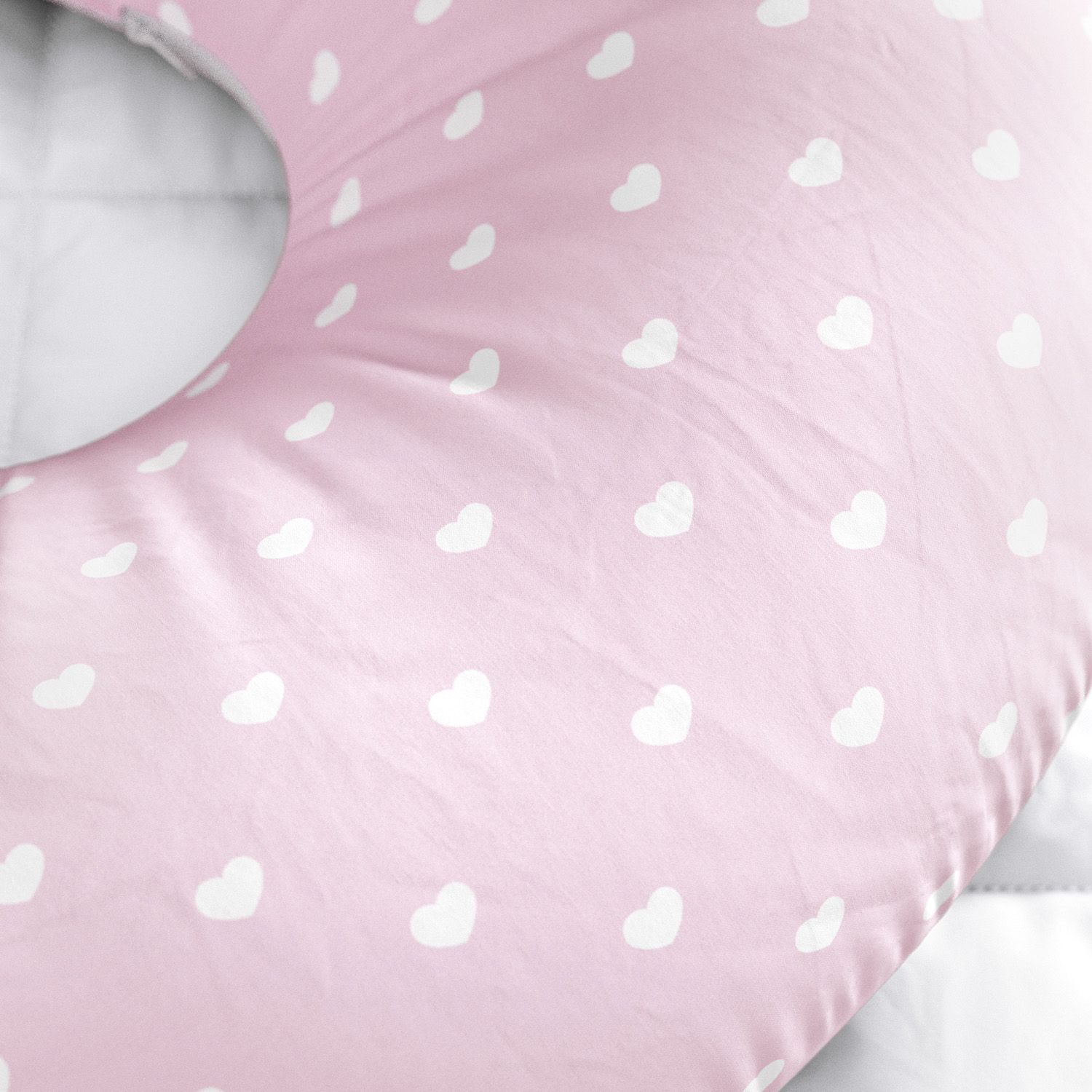Almofada Amamentação Coração Petit Rosa