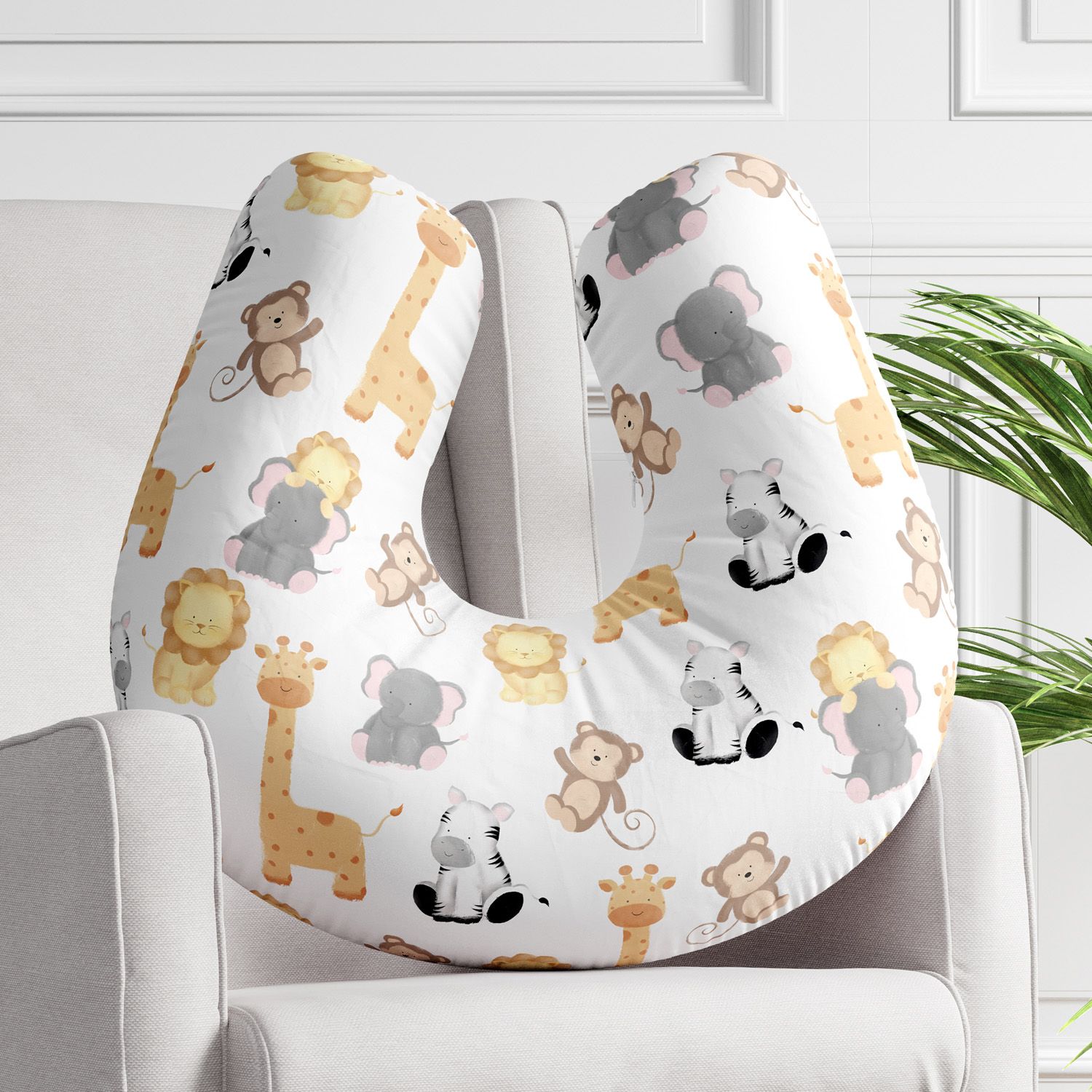 Almofada Amamentação Safári Aquarela