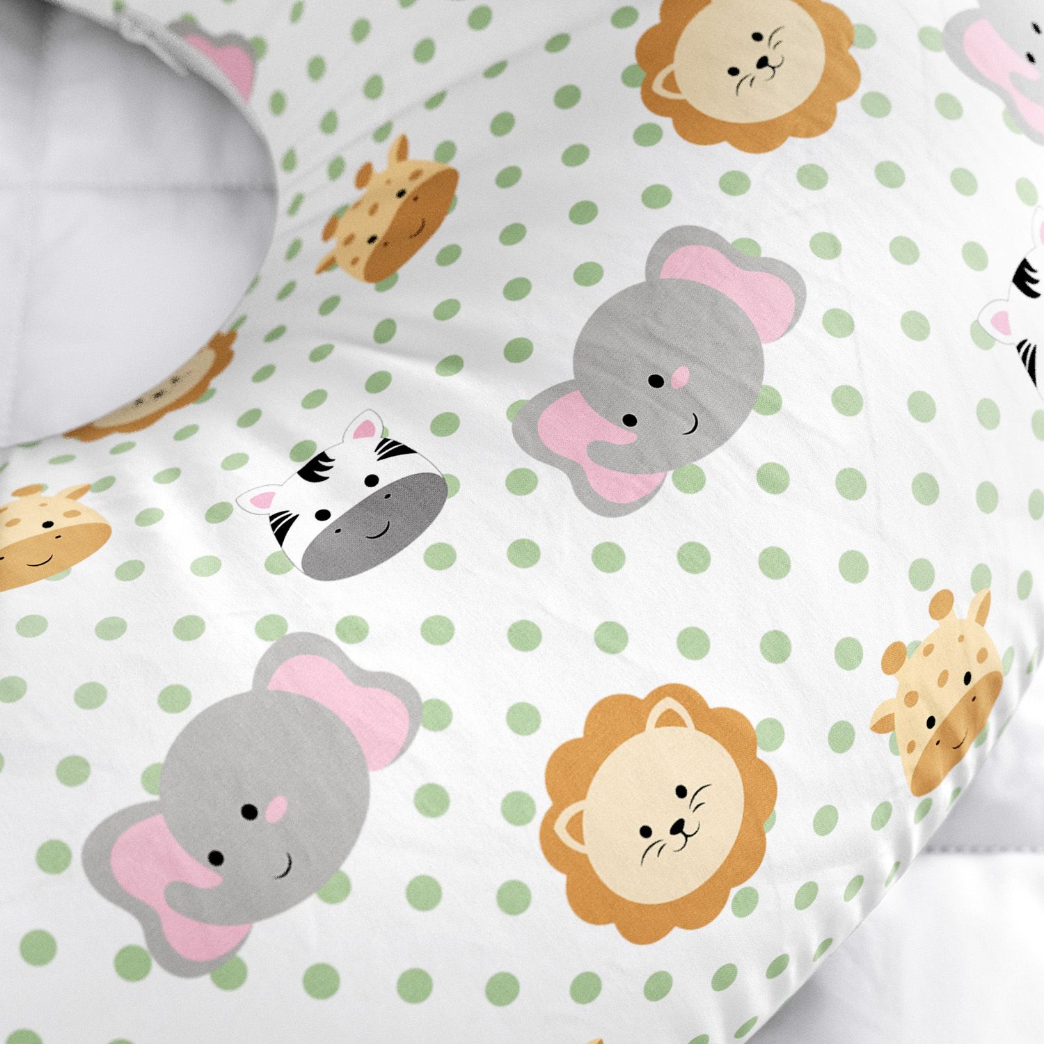 Almofada Amamentação Amiguinhos Safári Poá