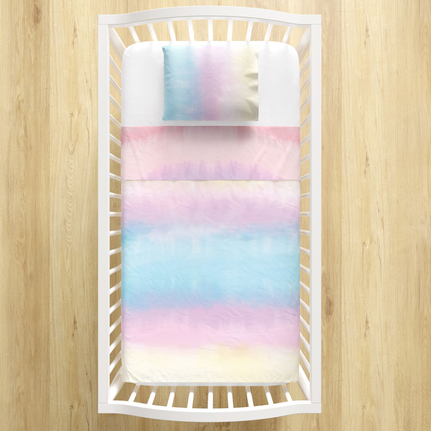 Jogo de Lençol Berço Tie Dye Azul 3 peças