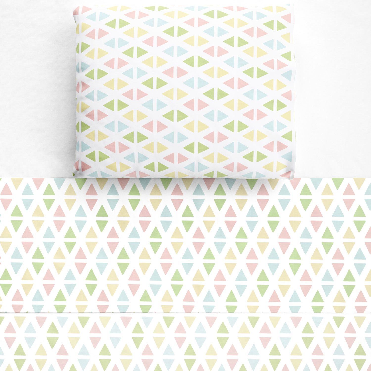 Jogo de Lençol Berço Geométrico Multicolor 3 peças