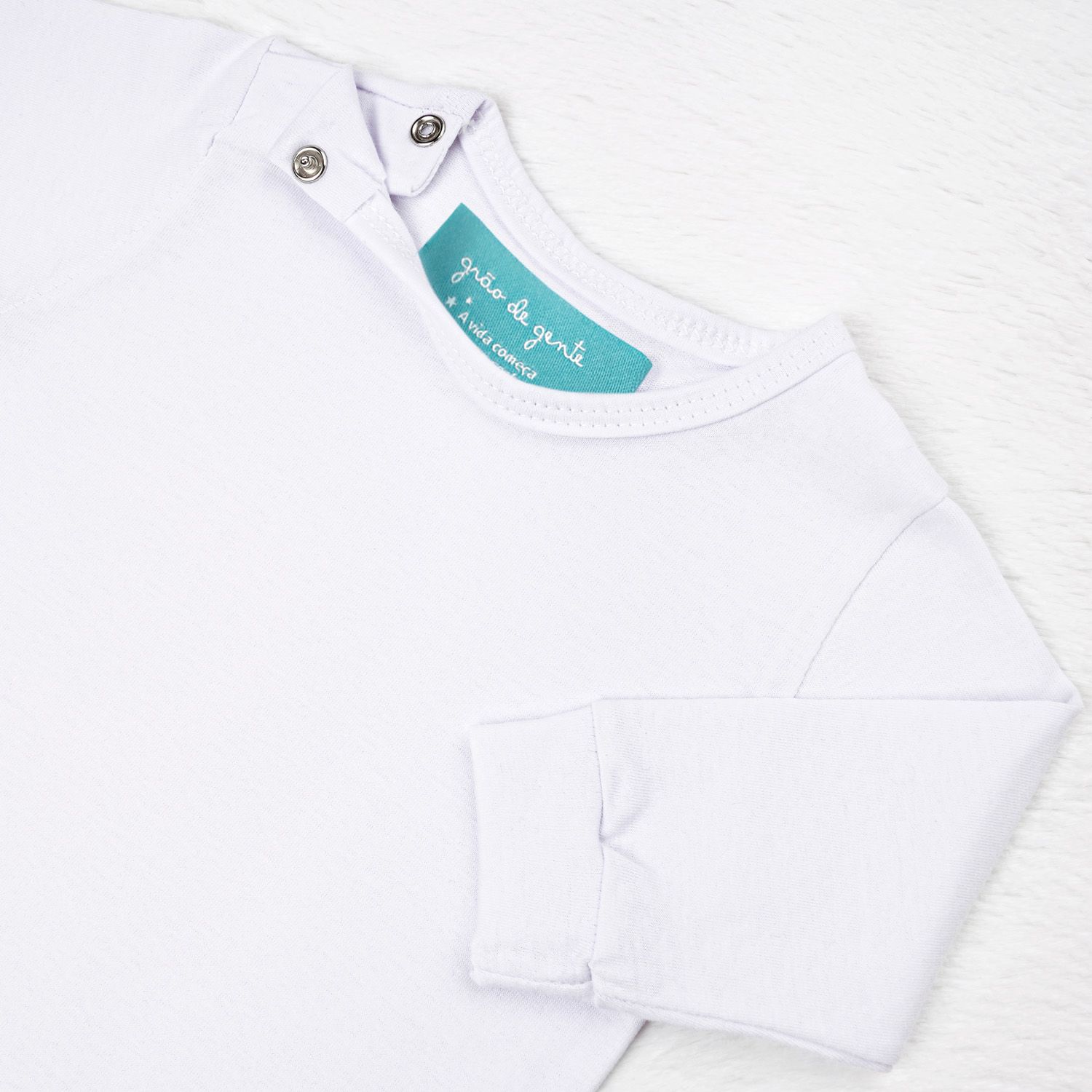 Body Manga Curta Baby Basics Azul Bebê