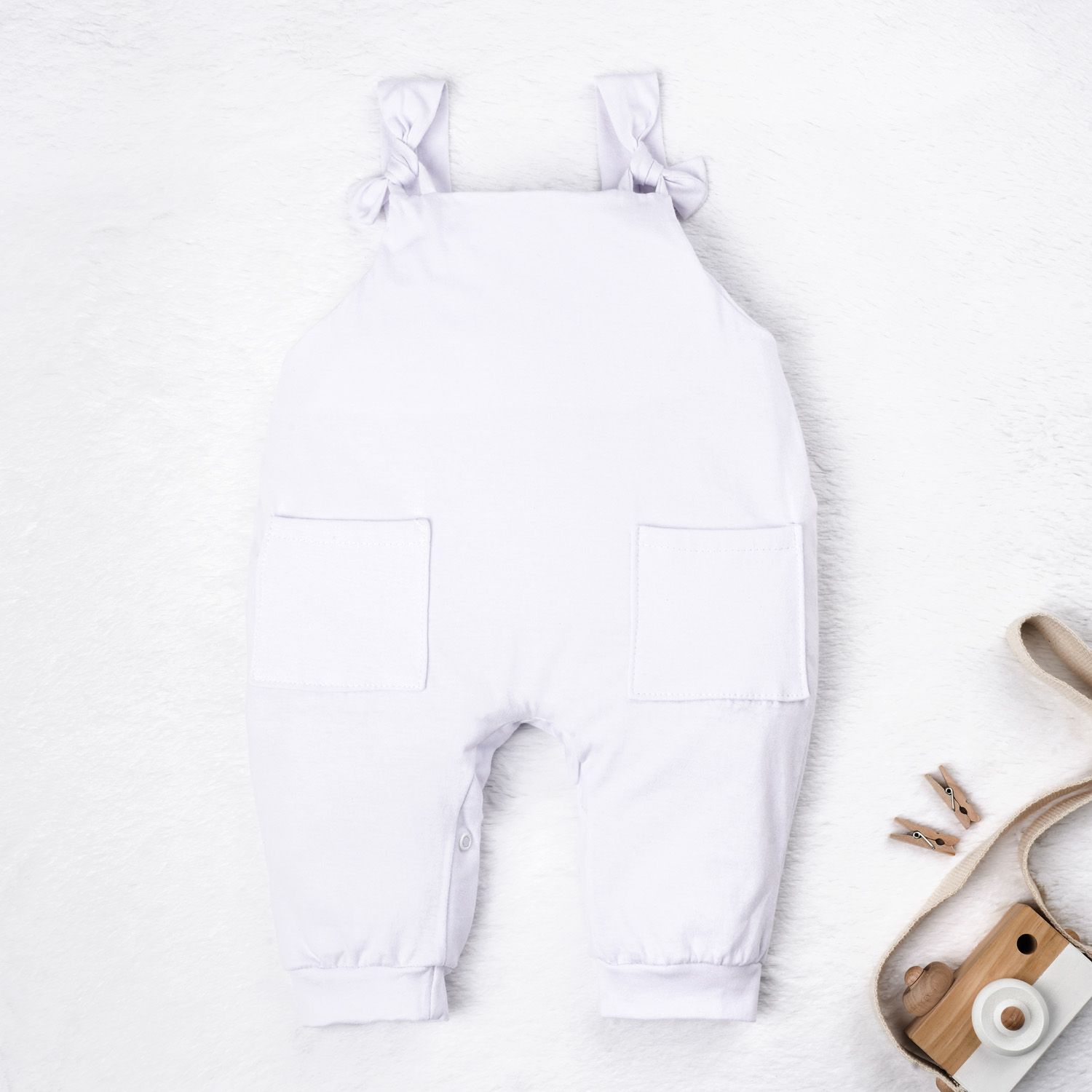 Jardineira Baby Basics Branco Tam M