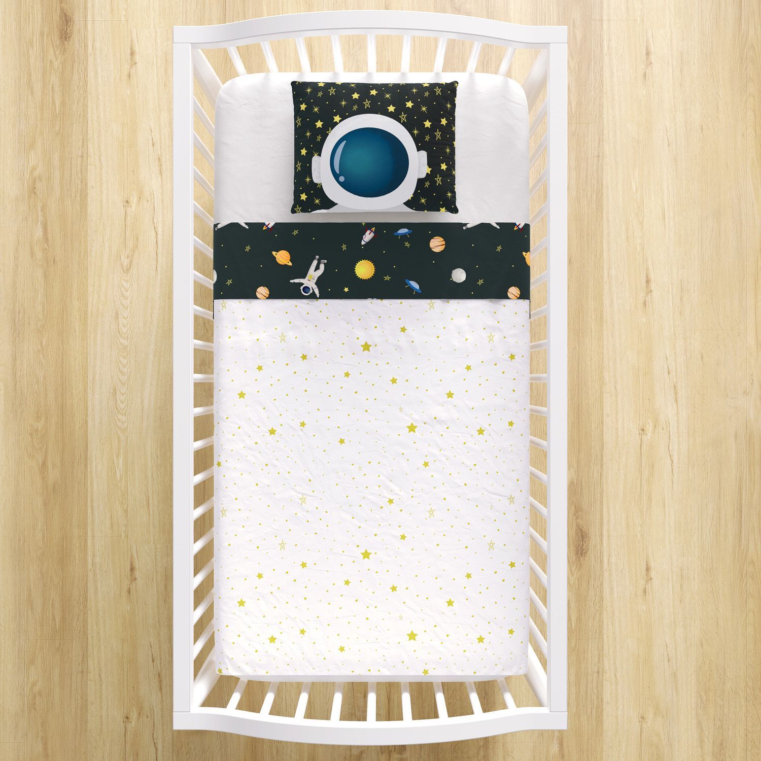 Jogo de Lençol Berço Astronauta 3 Peças