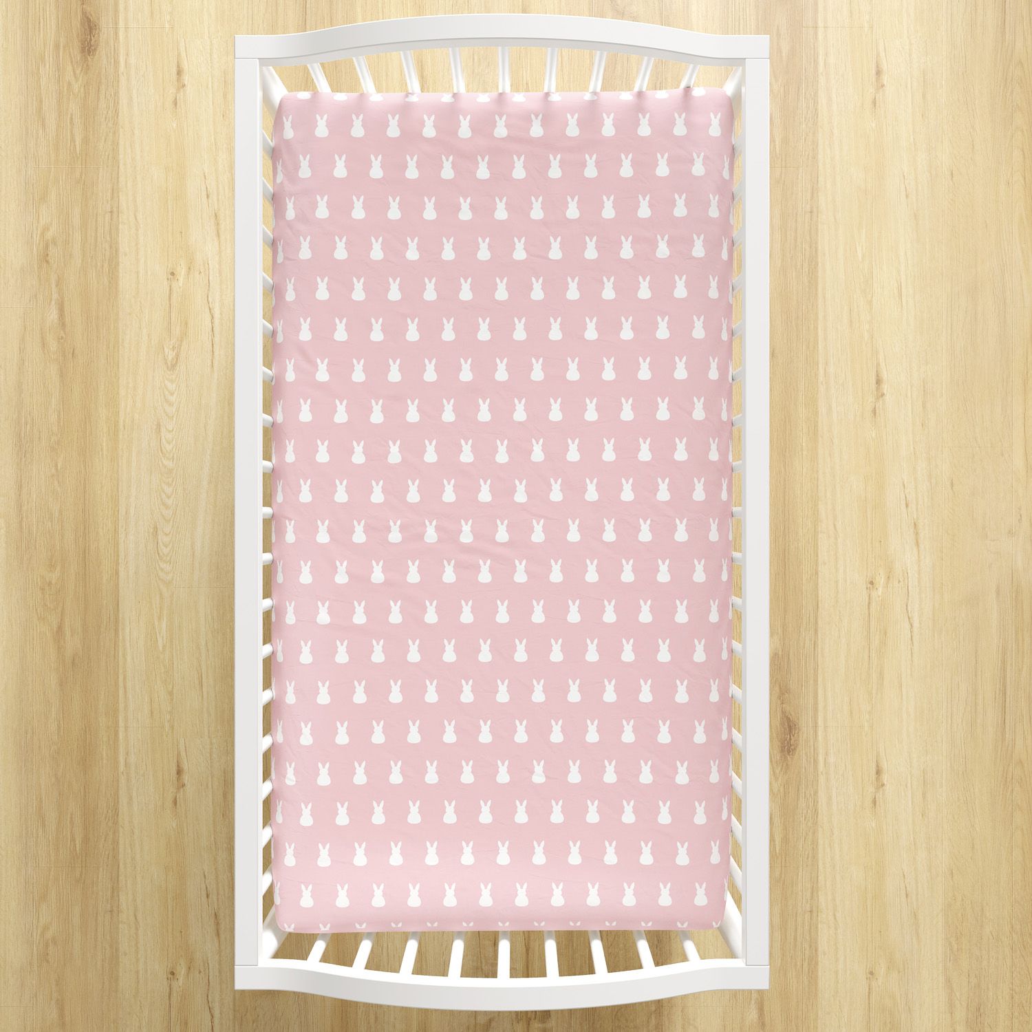 Lençol Berço com Elástico Coelhinha Rosa