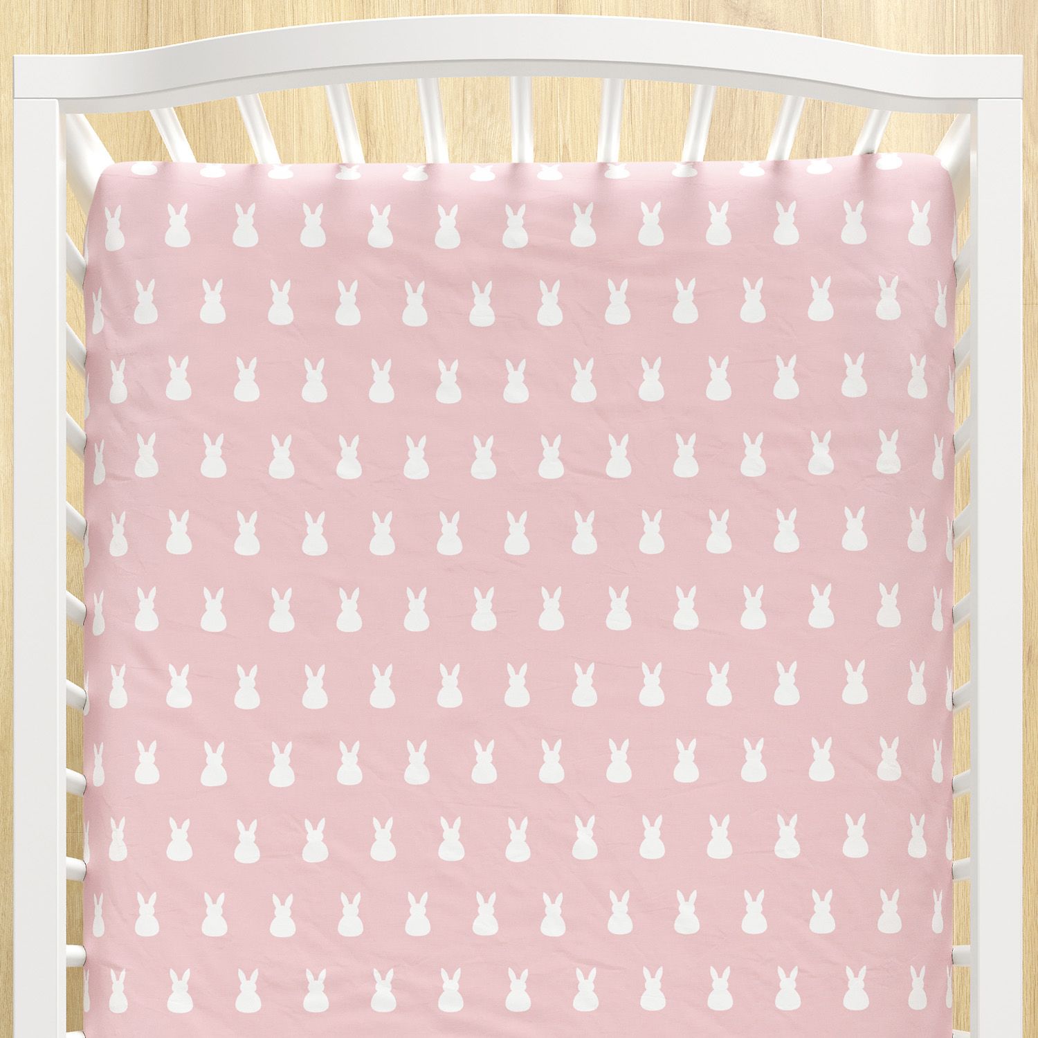 Lençol Berço com Elástico Coelhinha Rosa