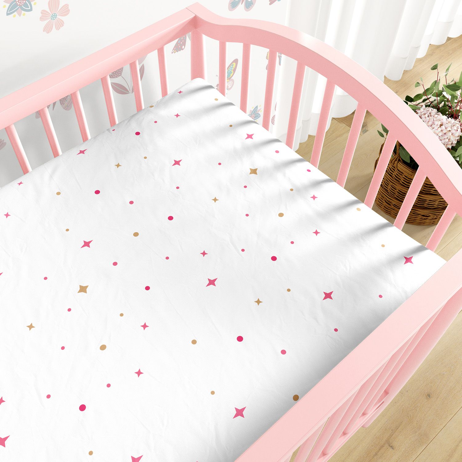 Lençol Berço com Elástico Estrela de Belém