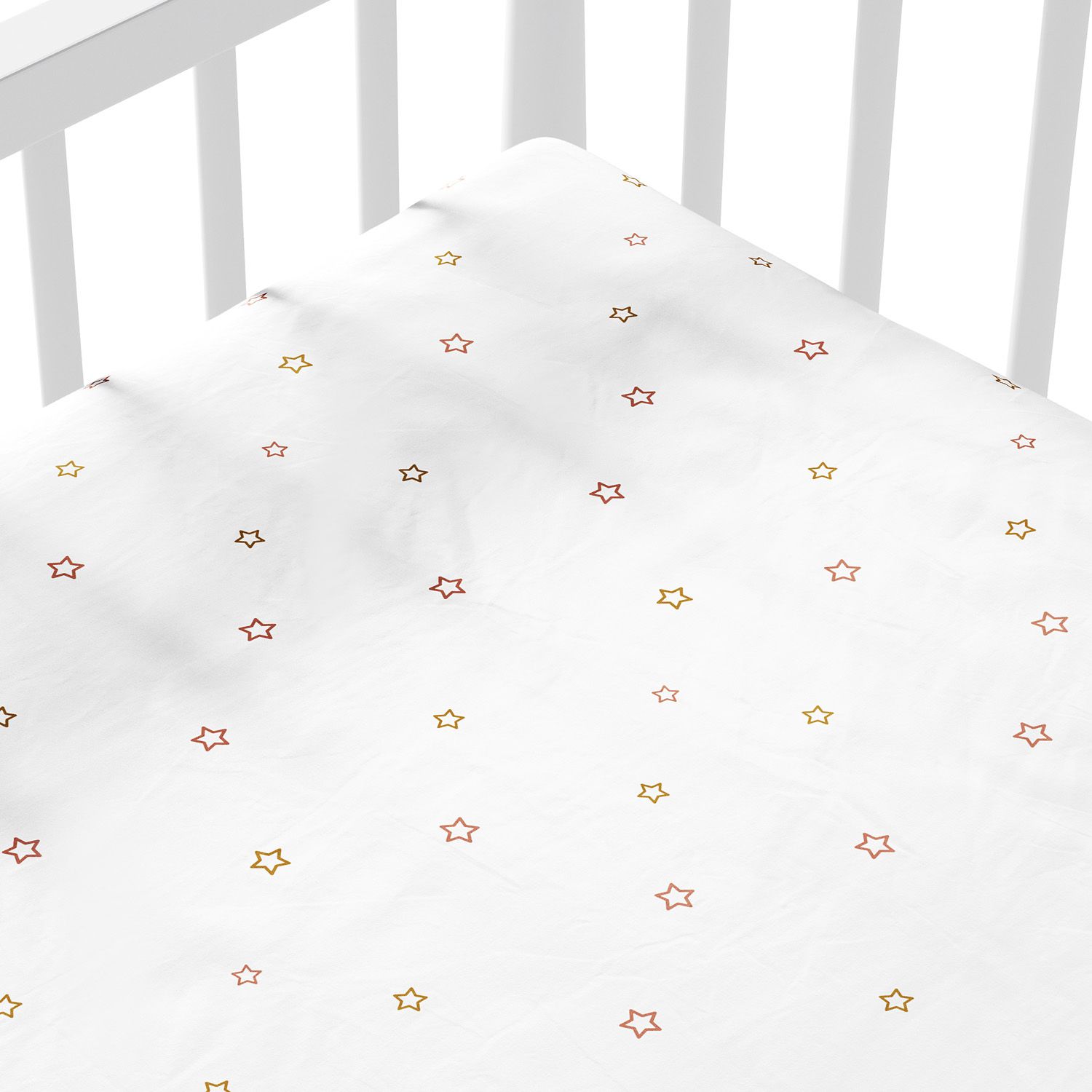 Lençol Berço com Elástico Estrelinha Boho