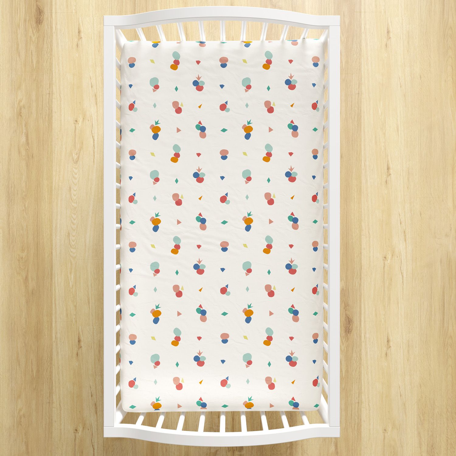 Lençol Berço com Elástico Geométrico Vintage