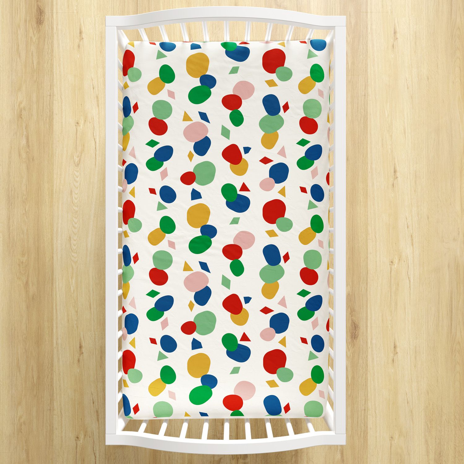 Lençol Berço com Elástico Maxi Geométrico Colorido