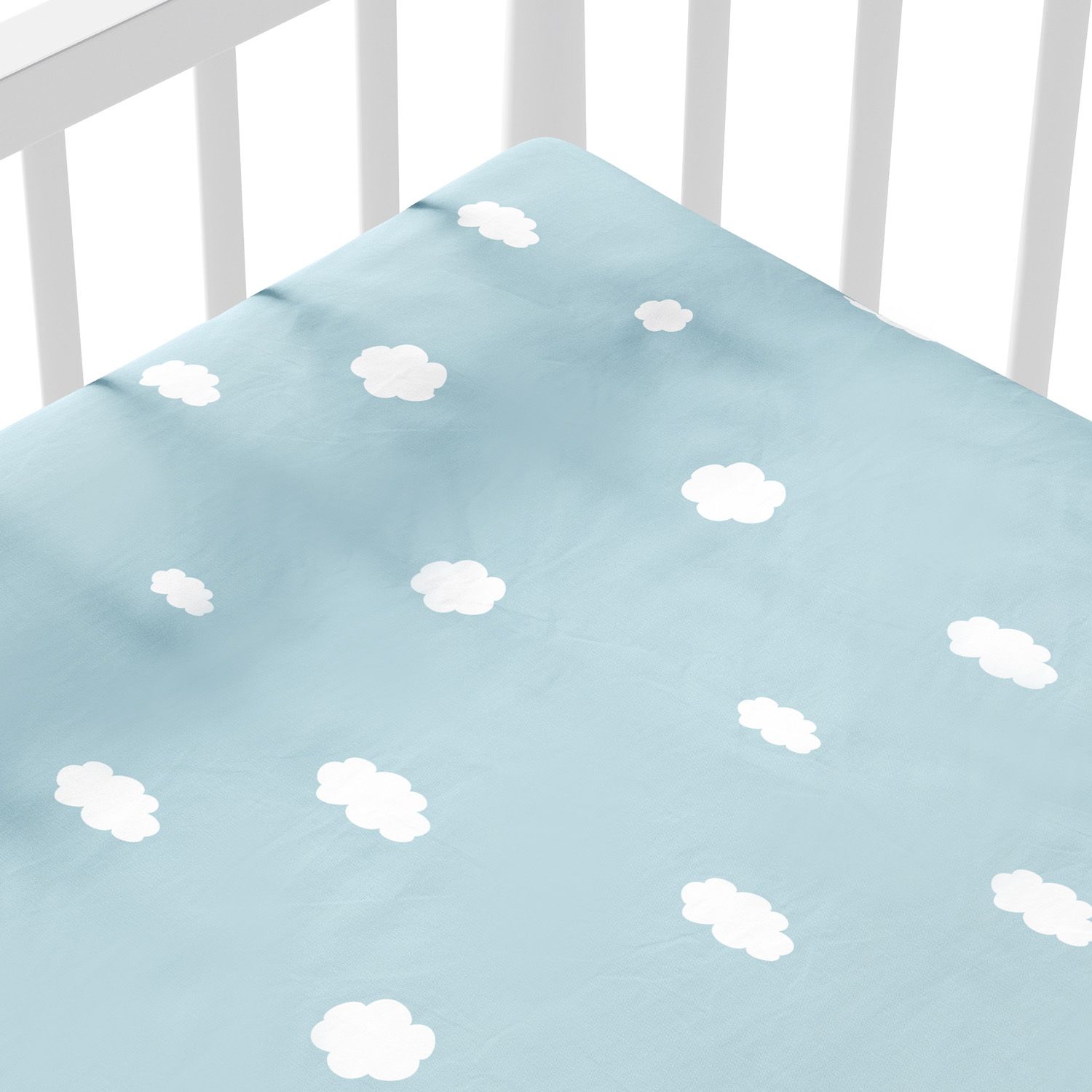 Lençol Berço com Elástico Nuvem Céu Azul