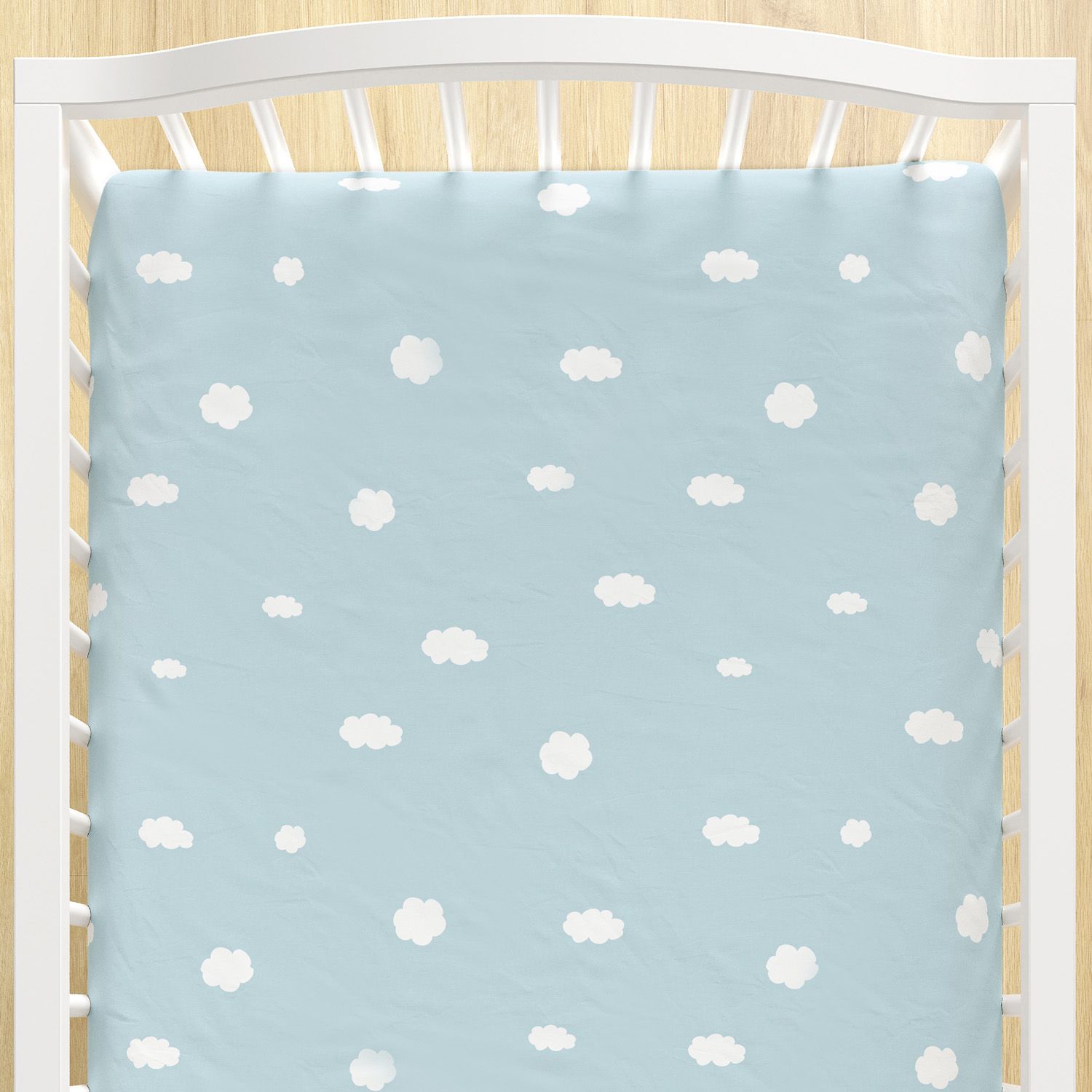 Lençol Berço com Elástico Nuvem Céu Azul