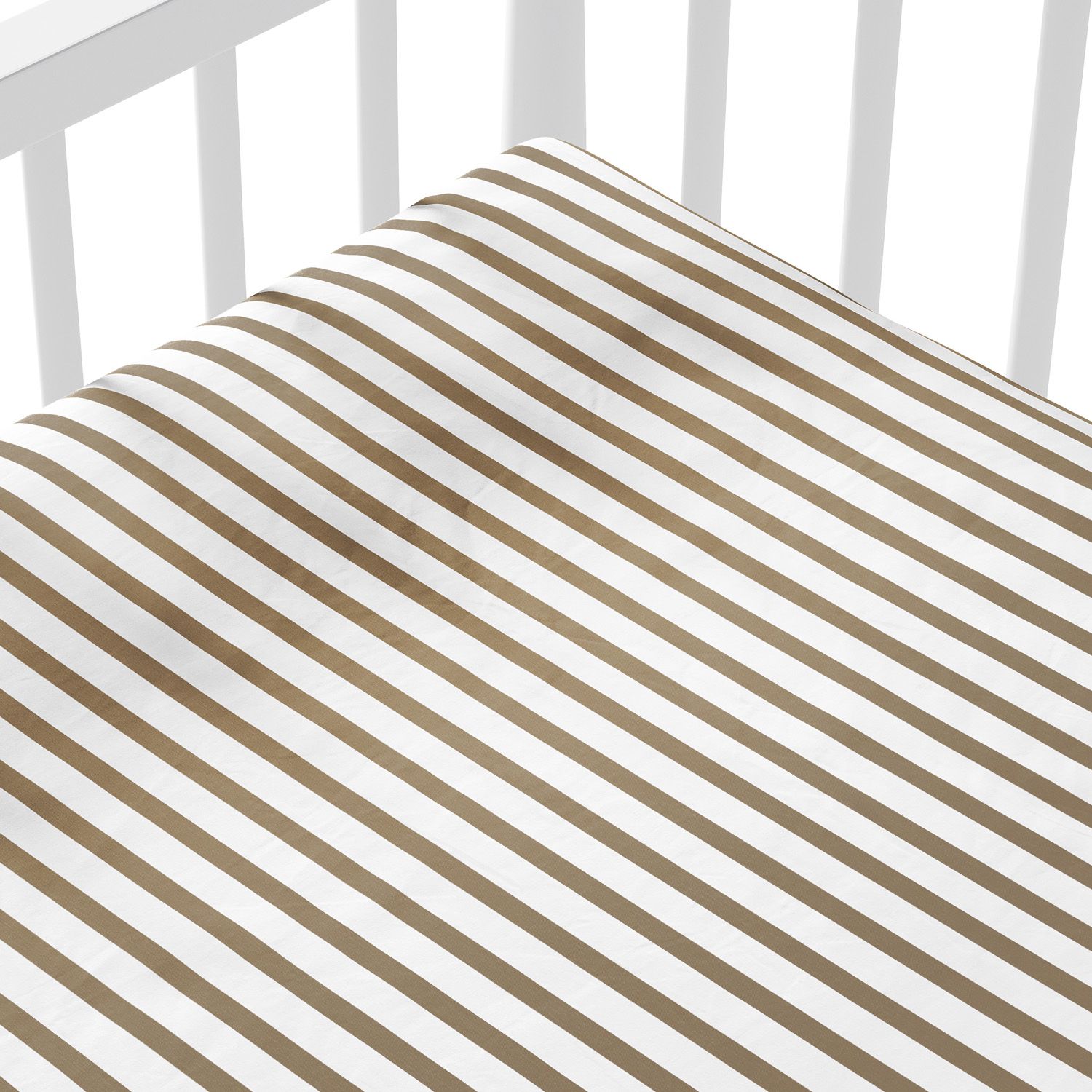 Lençol Berço com Elástico Listra Cinza