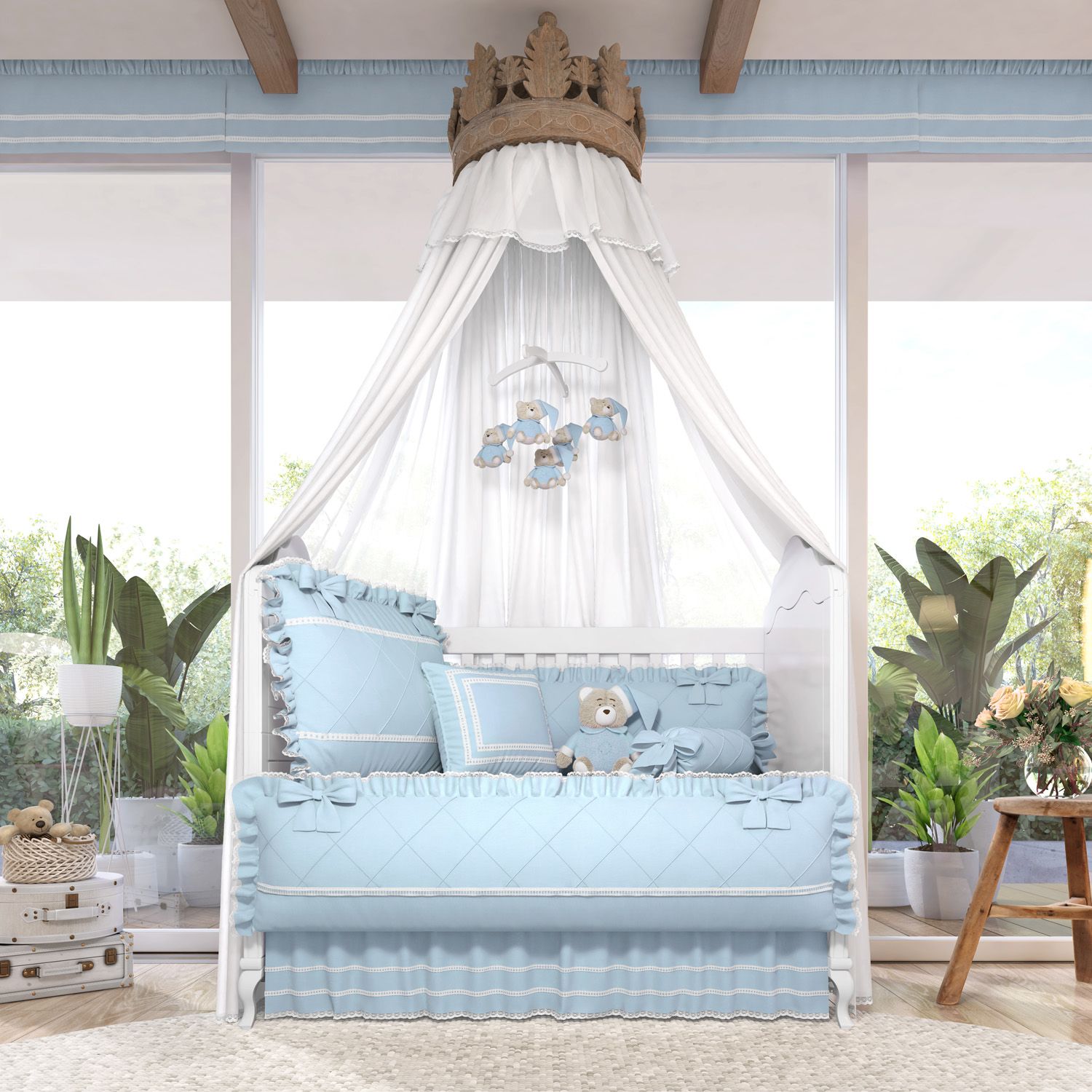 Kit Berço Branco Clássico