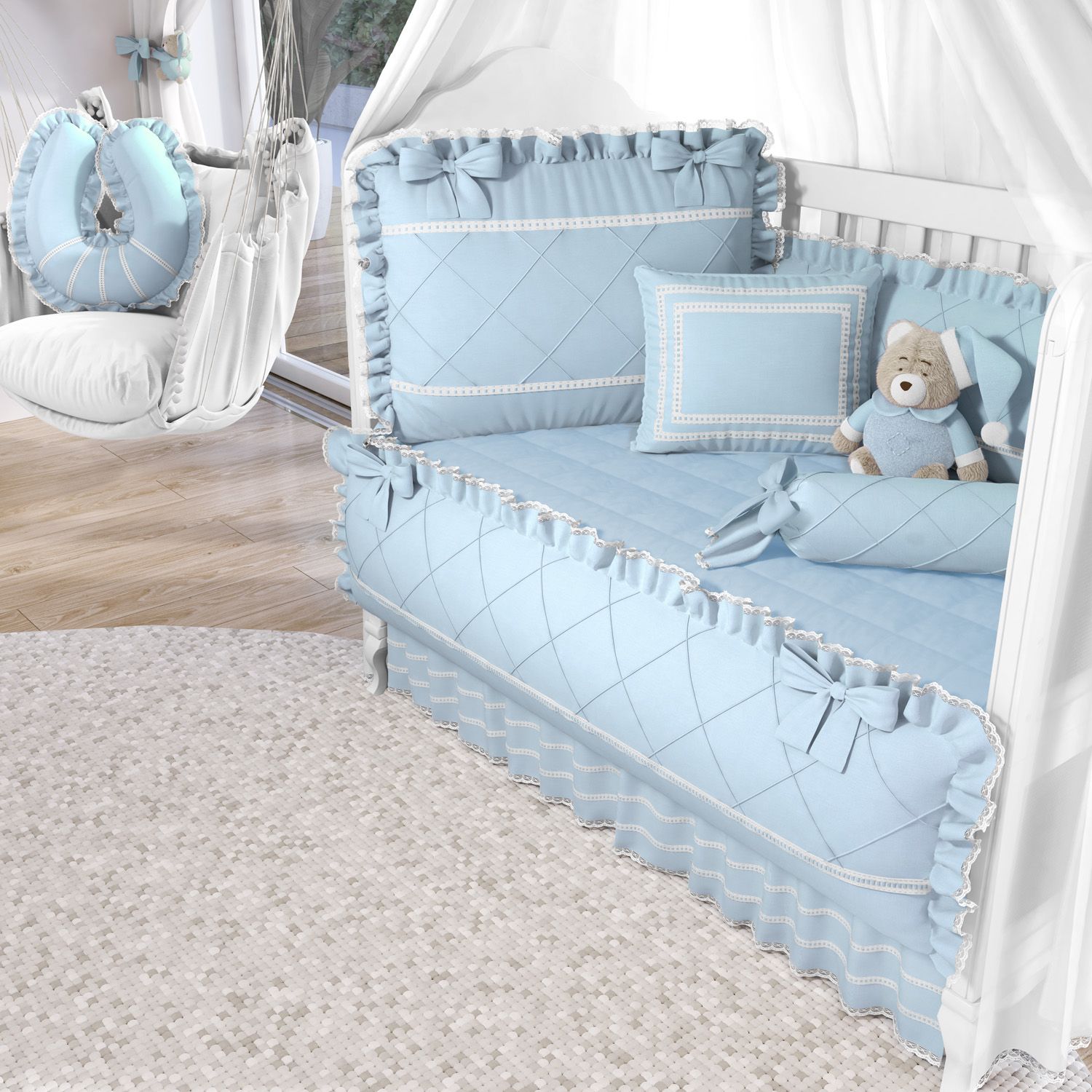 Kit Berço Branco Clássico