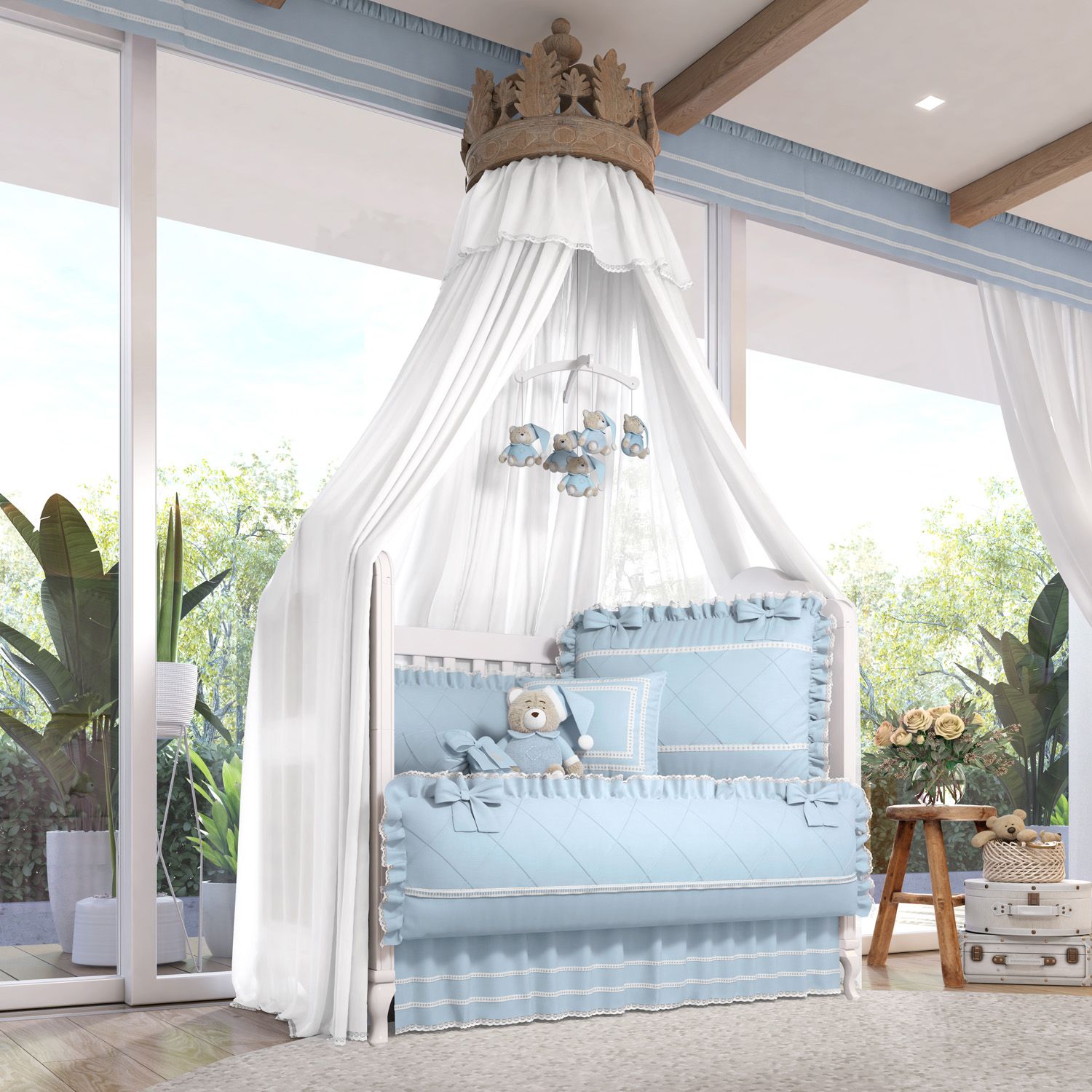 Kit Berço Branco Clássico