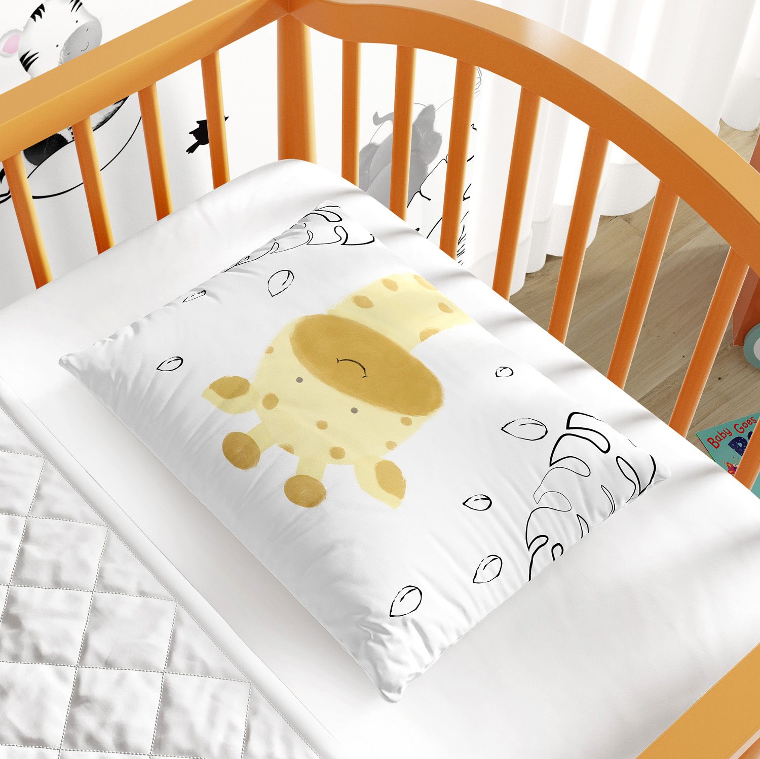 Fronha Bebê Amiguinha Girafa Aquarela