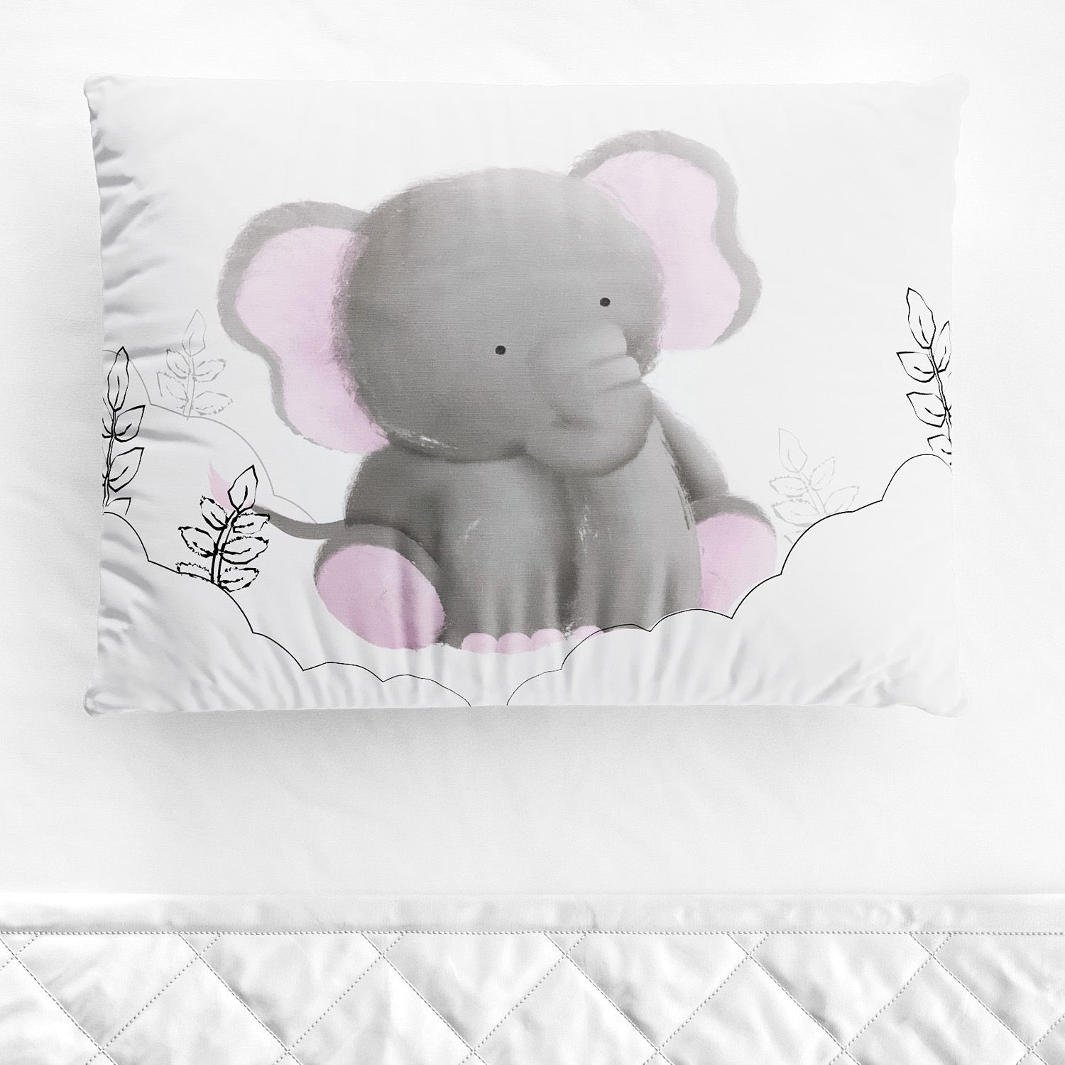 Fronha Bebê Amiguinho Elefante Aquarela