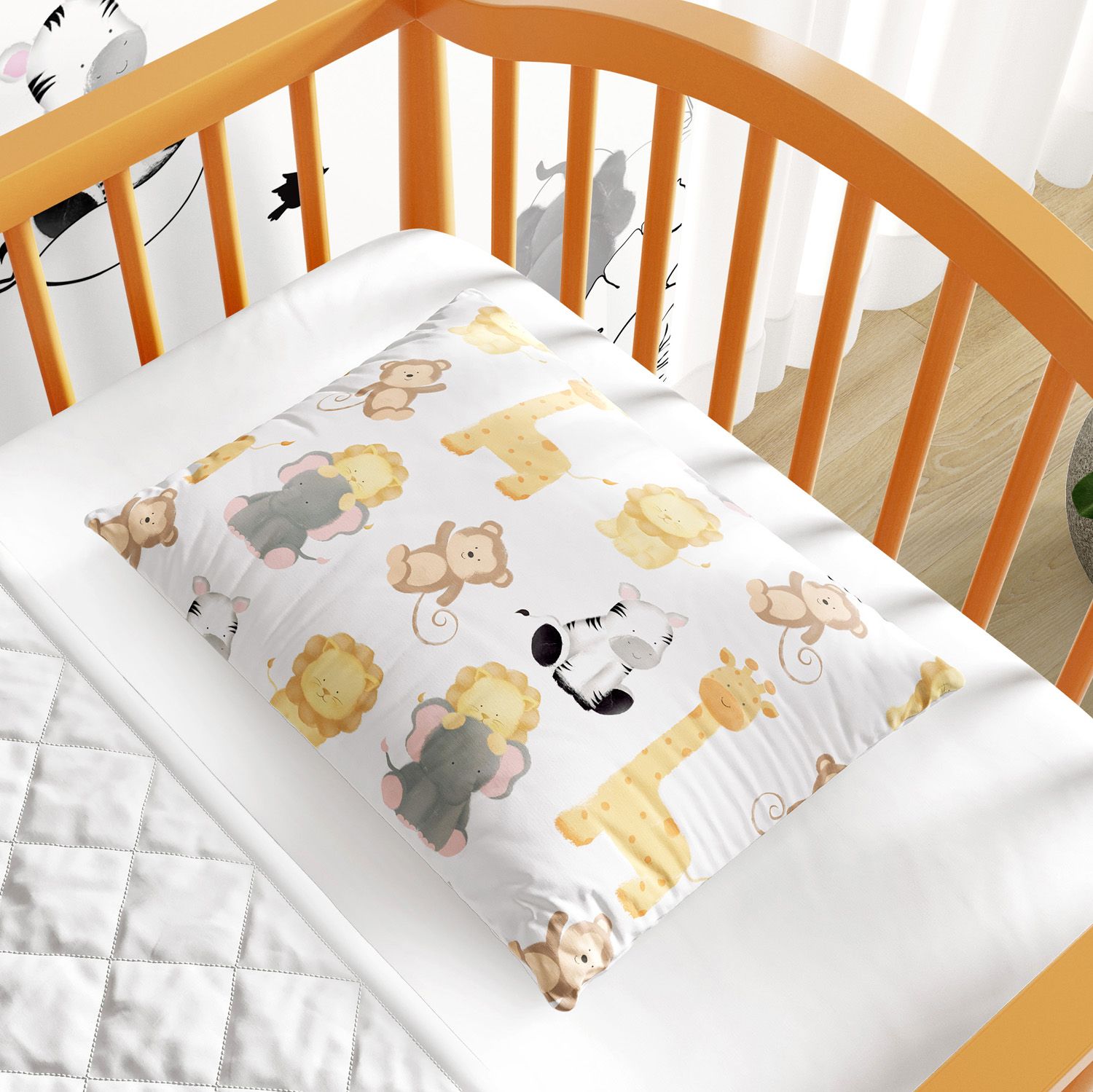 Fronha Bebê Safári Aquarela