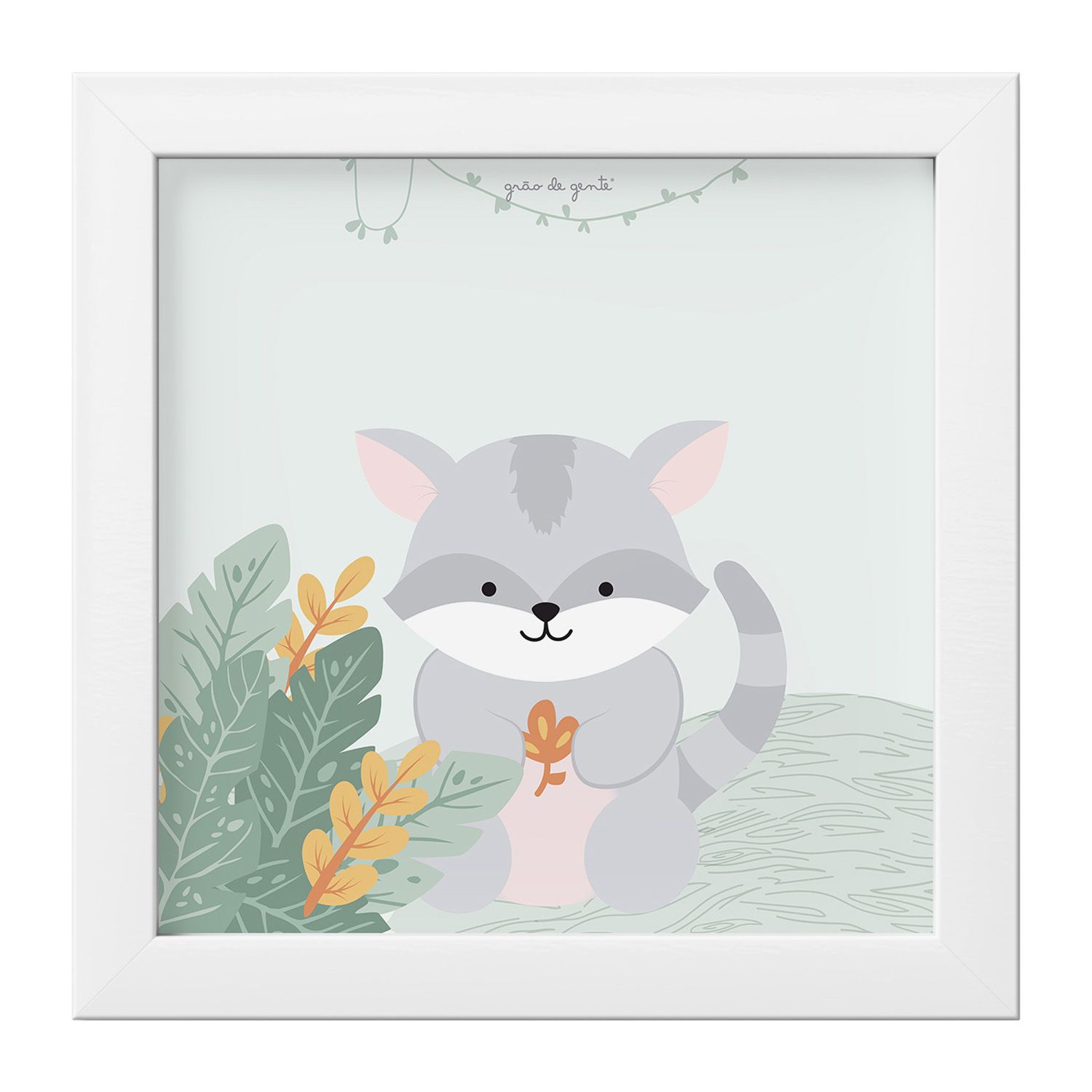 Quadro Amiguinho Guaxinim 18cm