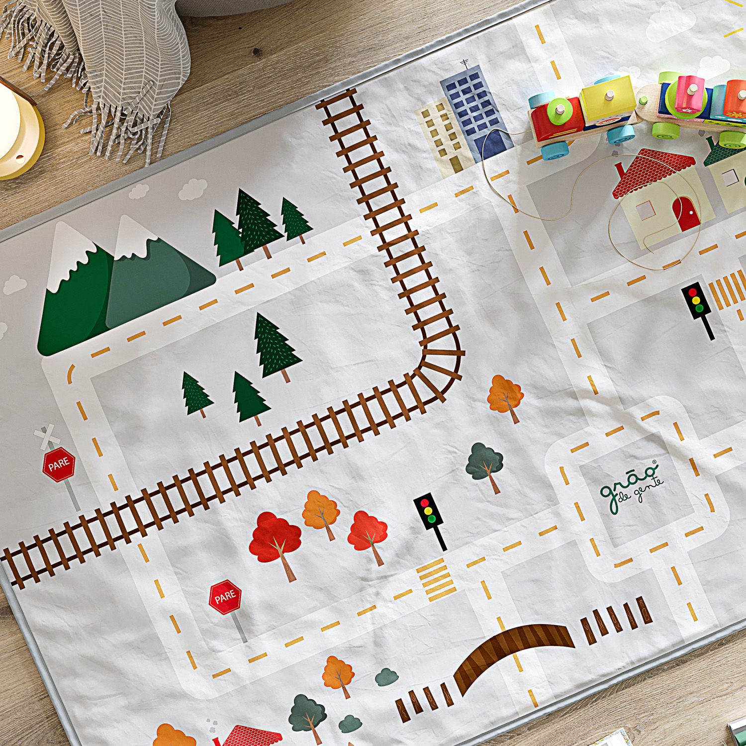 Tapete Retangular Passeio de Carro 61cm