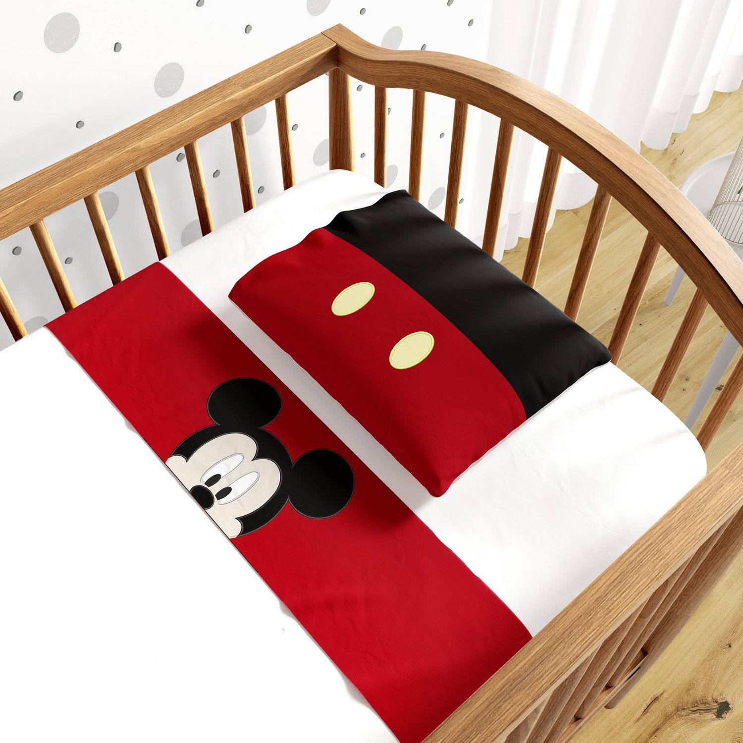 Jogo de Lençol Berço Amiguinho Mickey Mouse 3 Peças