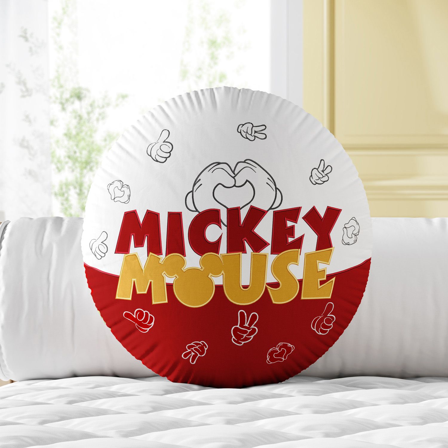 Almofada Redonda Mickey Mouse 30cm