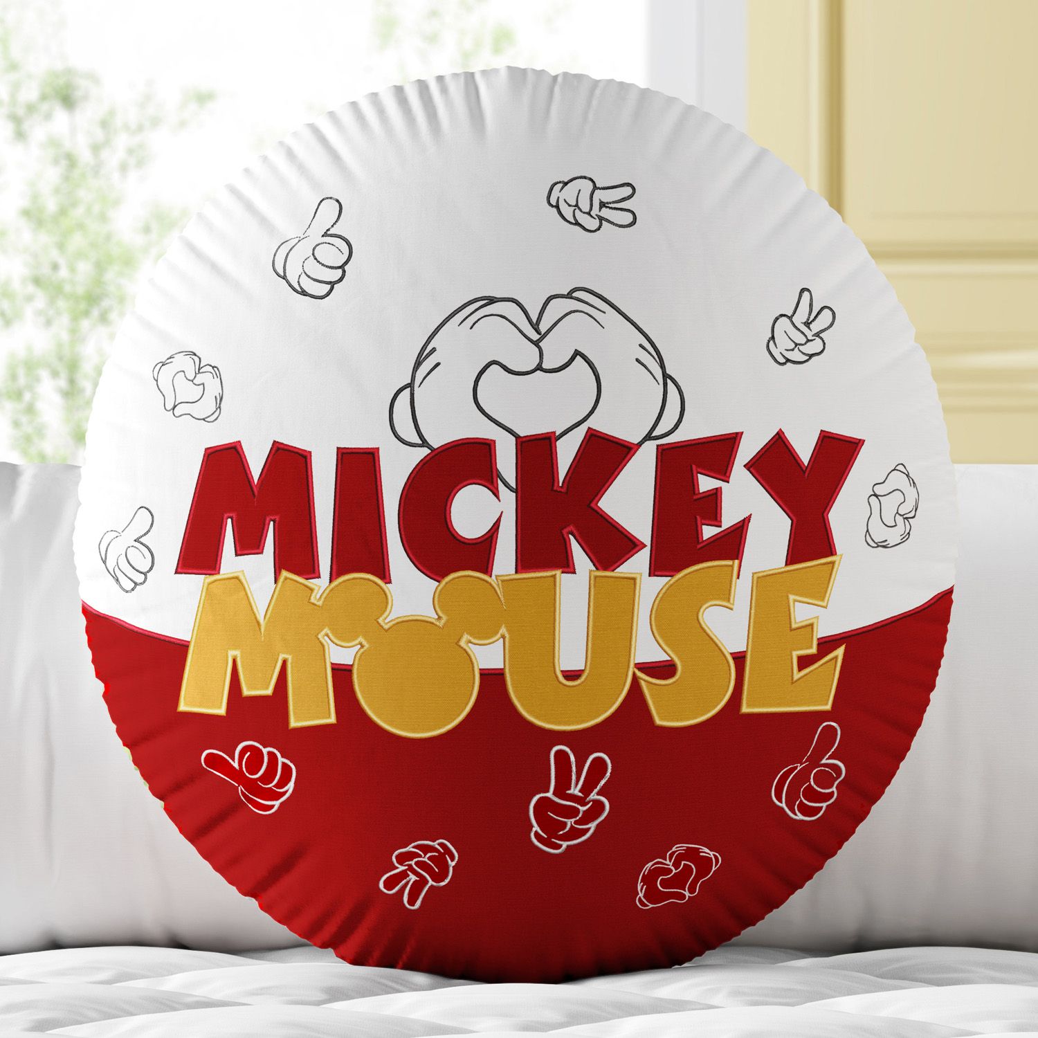 Almofada Redonda Mickey Mouse 30cm