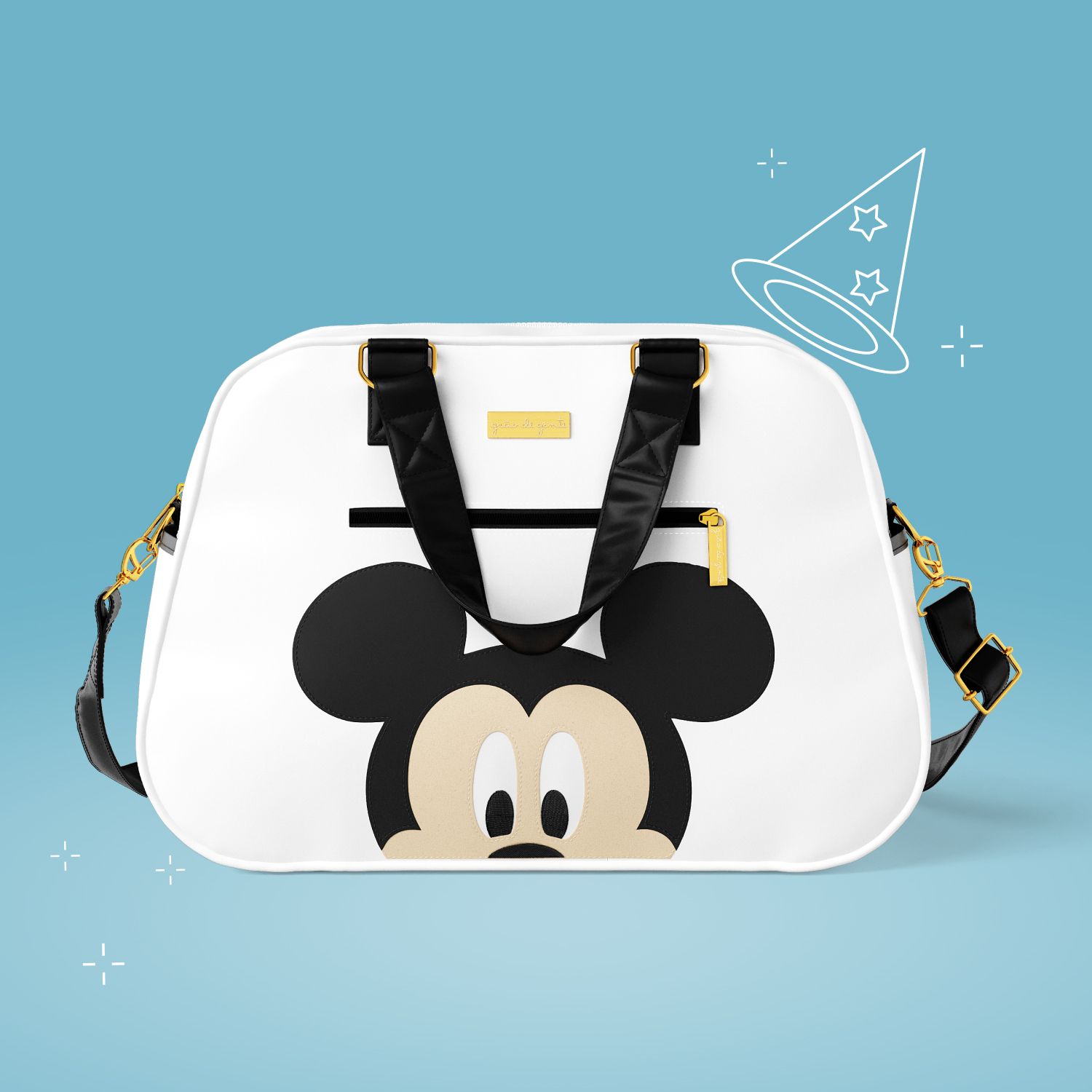 Bolsa Maternidade Mickey Mouse Branco e Preto 44cm