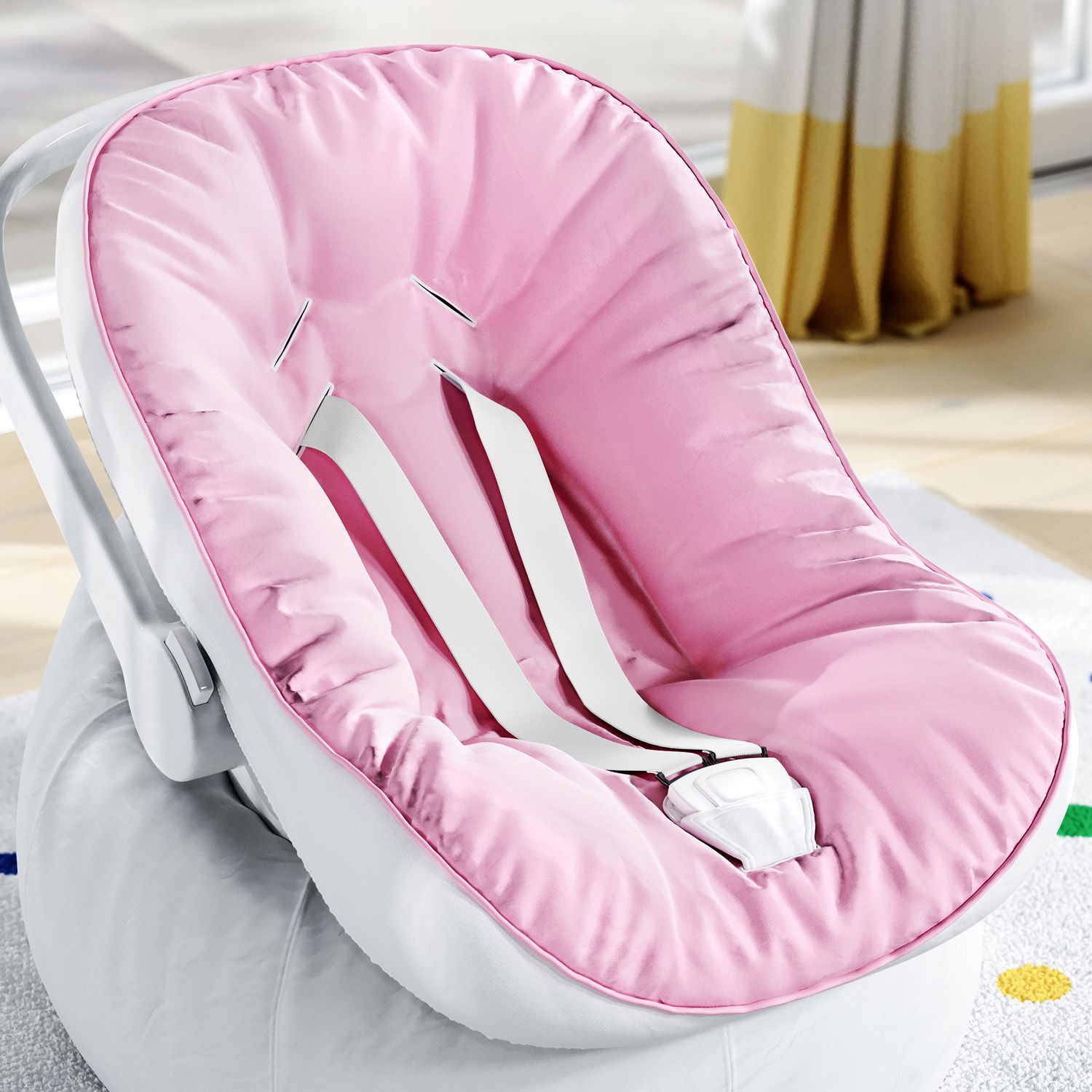 Capa de Bebê Conforto com Protetor de Cinto Rosa