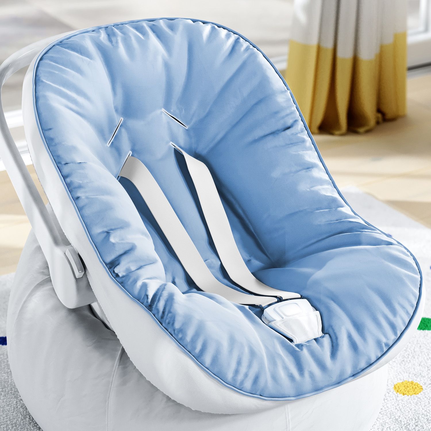 Capa de Bebê Conforto com Protetor de Cinto Azul