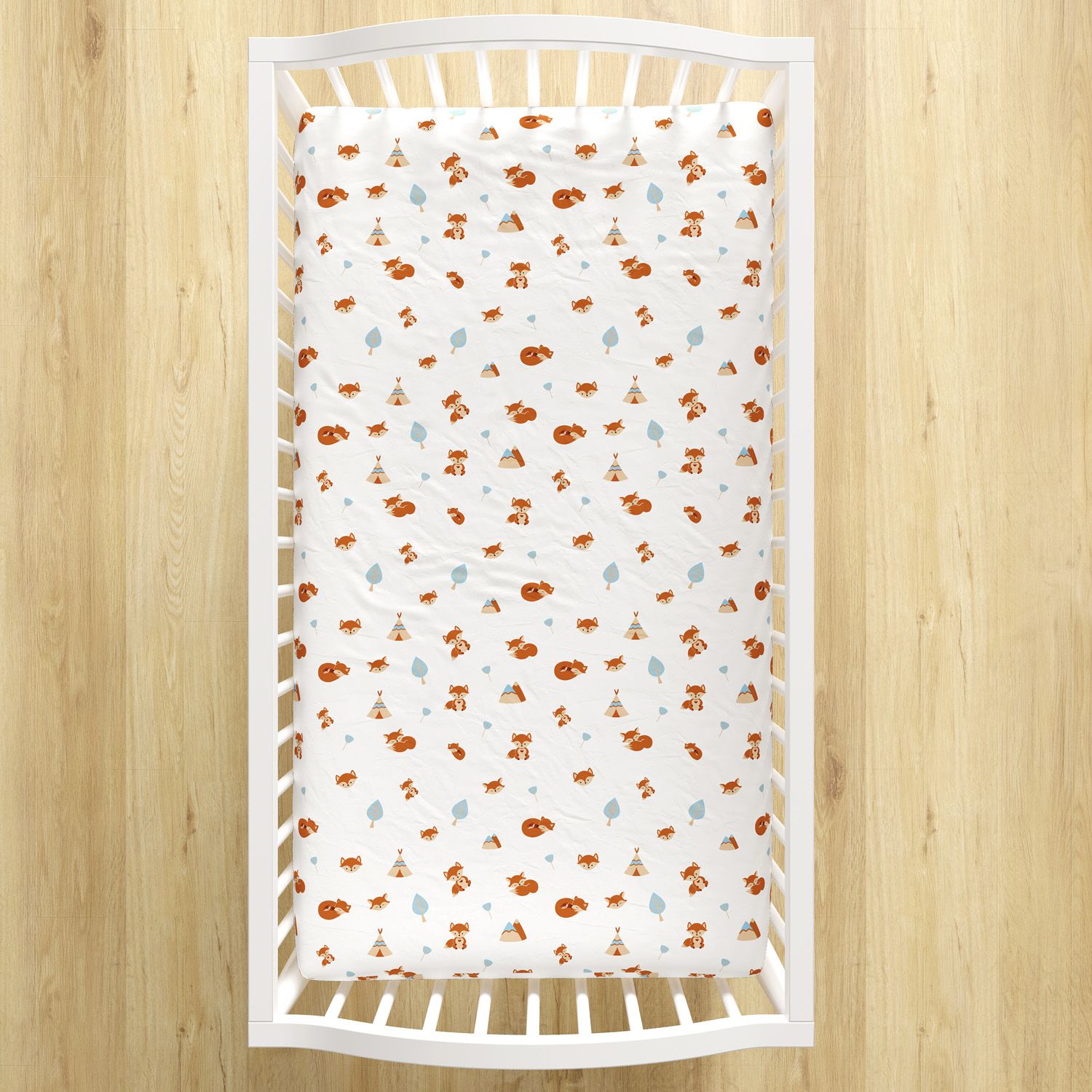 Lençol Berço com Elástico Raposinha