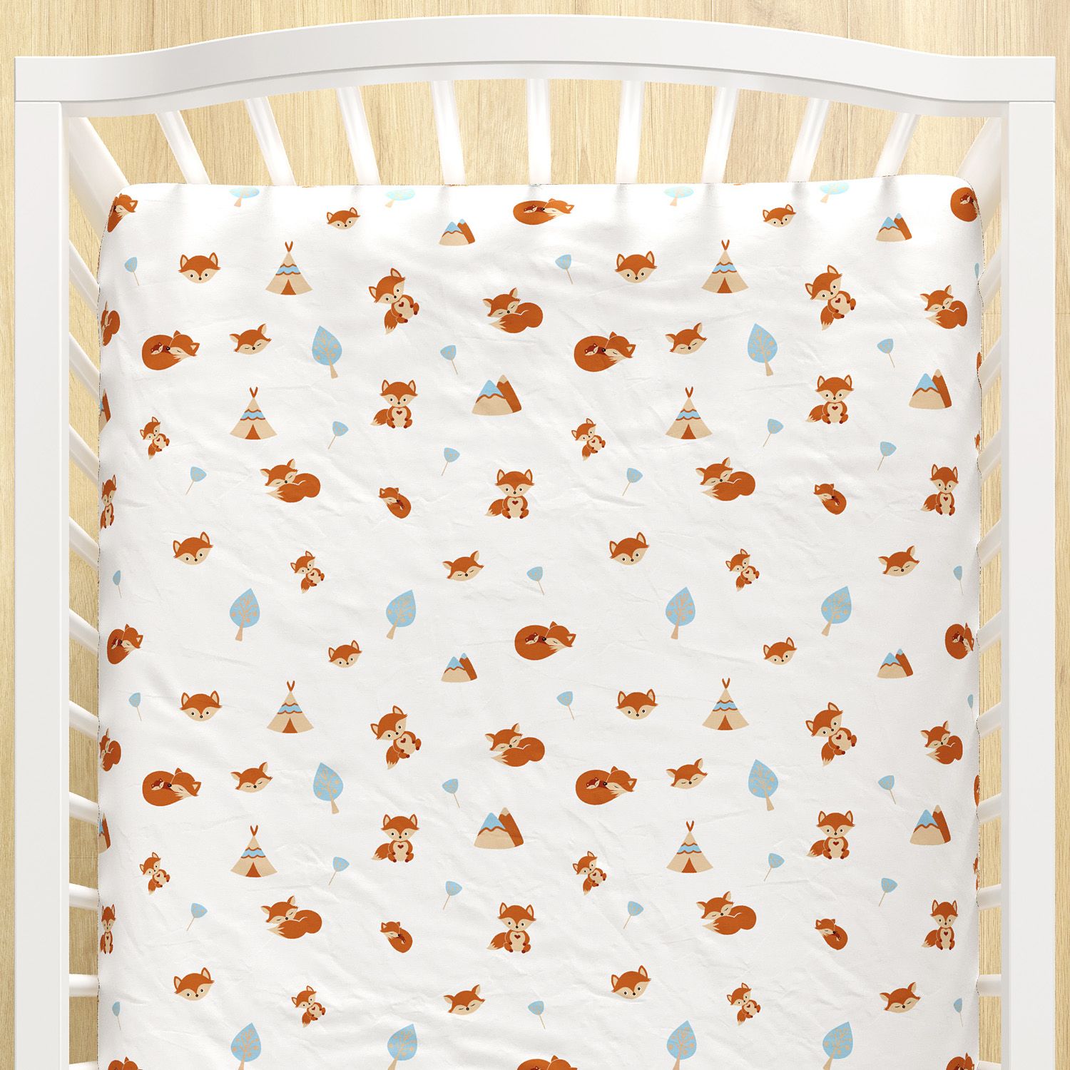 Lençol Berço com Elástico Raposinha