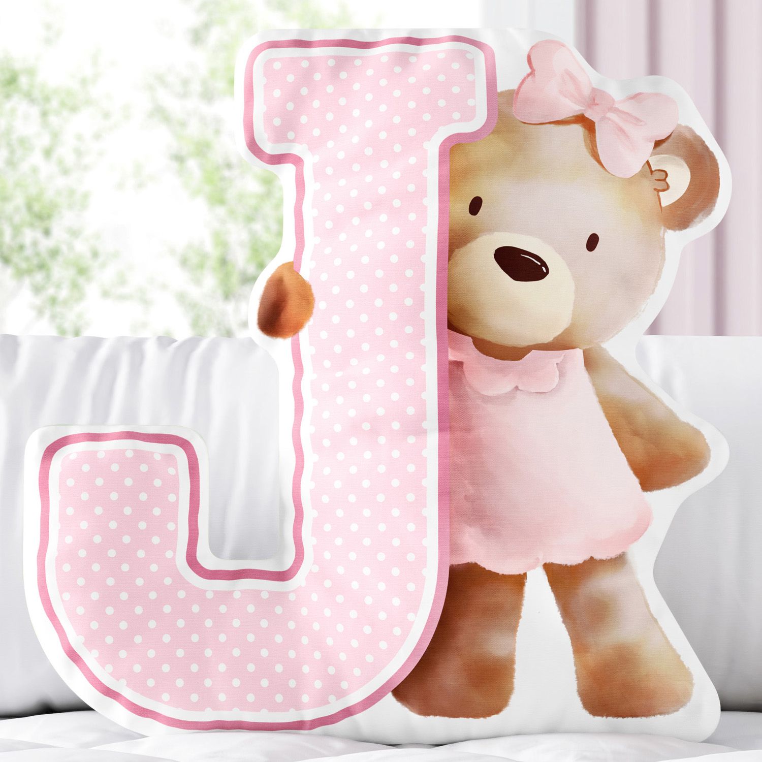 Almofada Ursinha Letras de A a Z