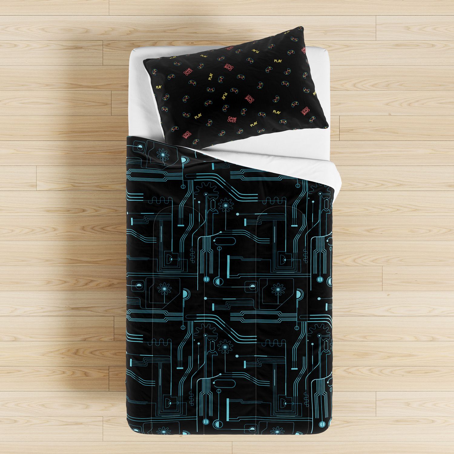 Edredom Infantil Solteiro Gamer Tech