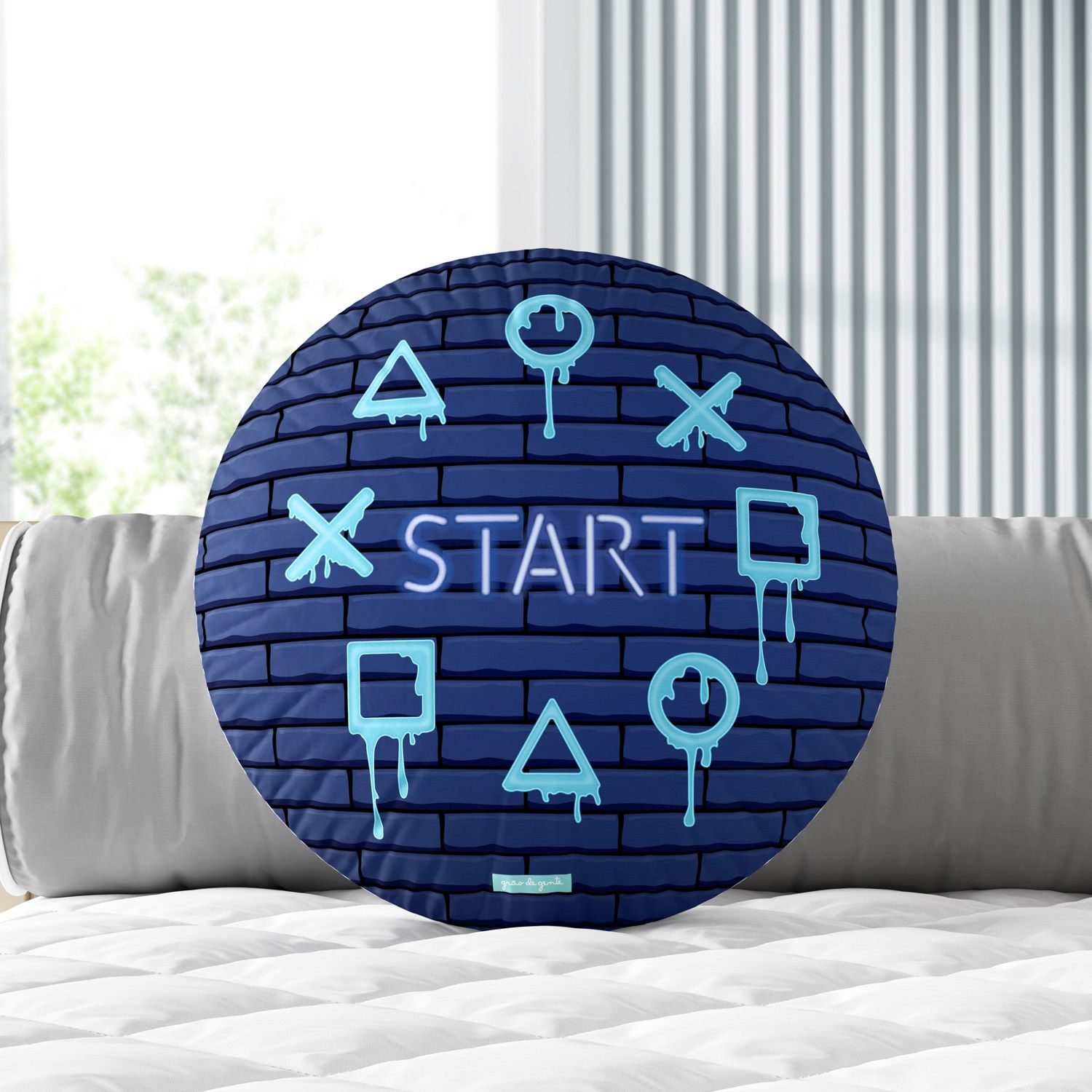 Almofada Redonda Gamer Start 30cm