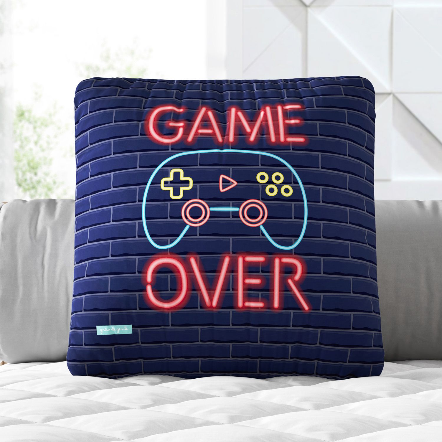 Almofada Quadrada Game Over 30cm