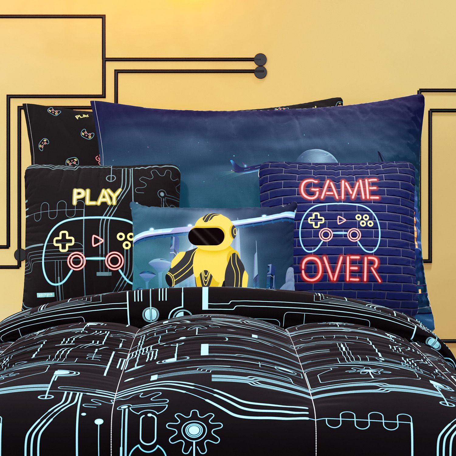 Kit Cama Infantil Solteiro Gamer