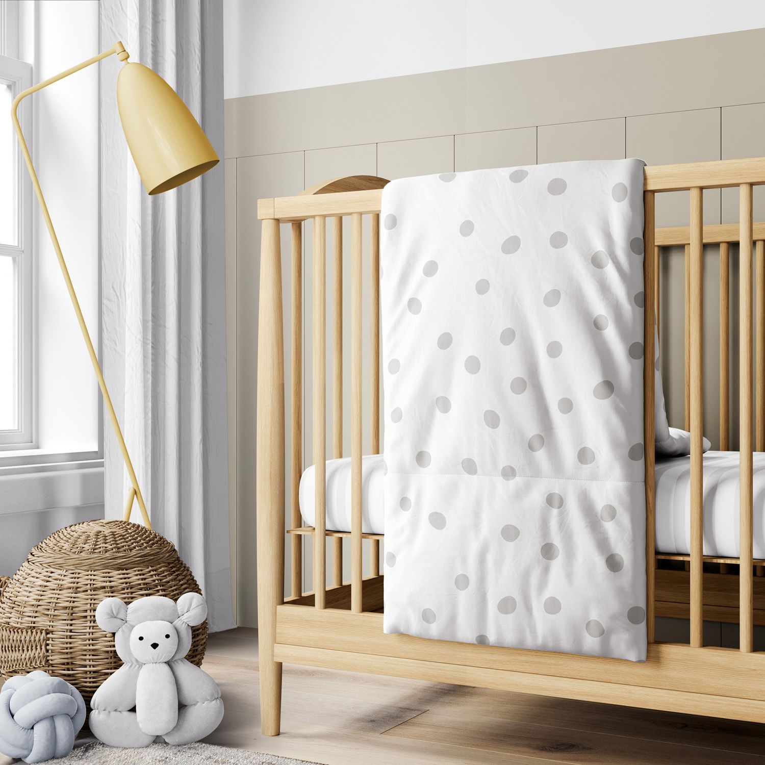 Edredom de Berço Maxi Poá Rosa