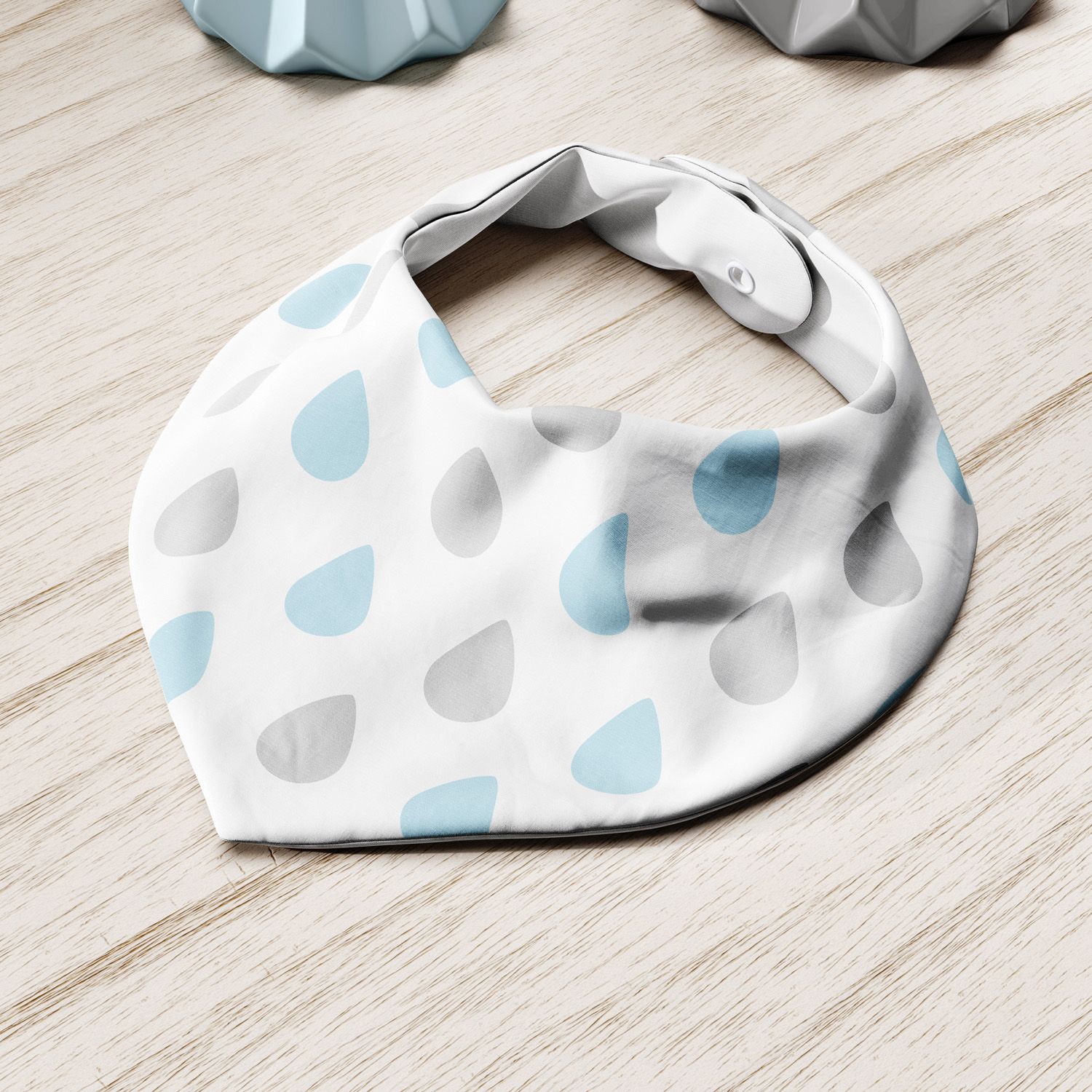 Babador Bandana Gotas do Céu Azul