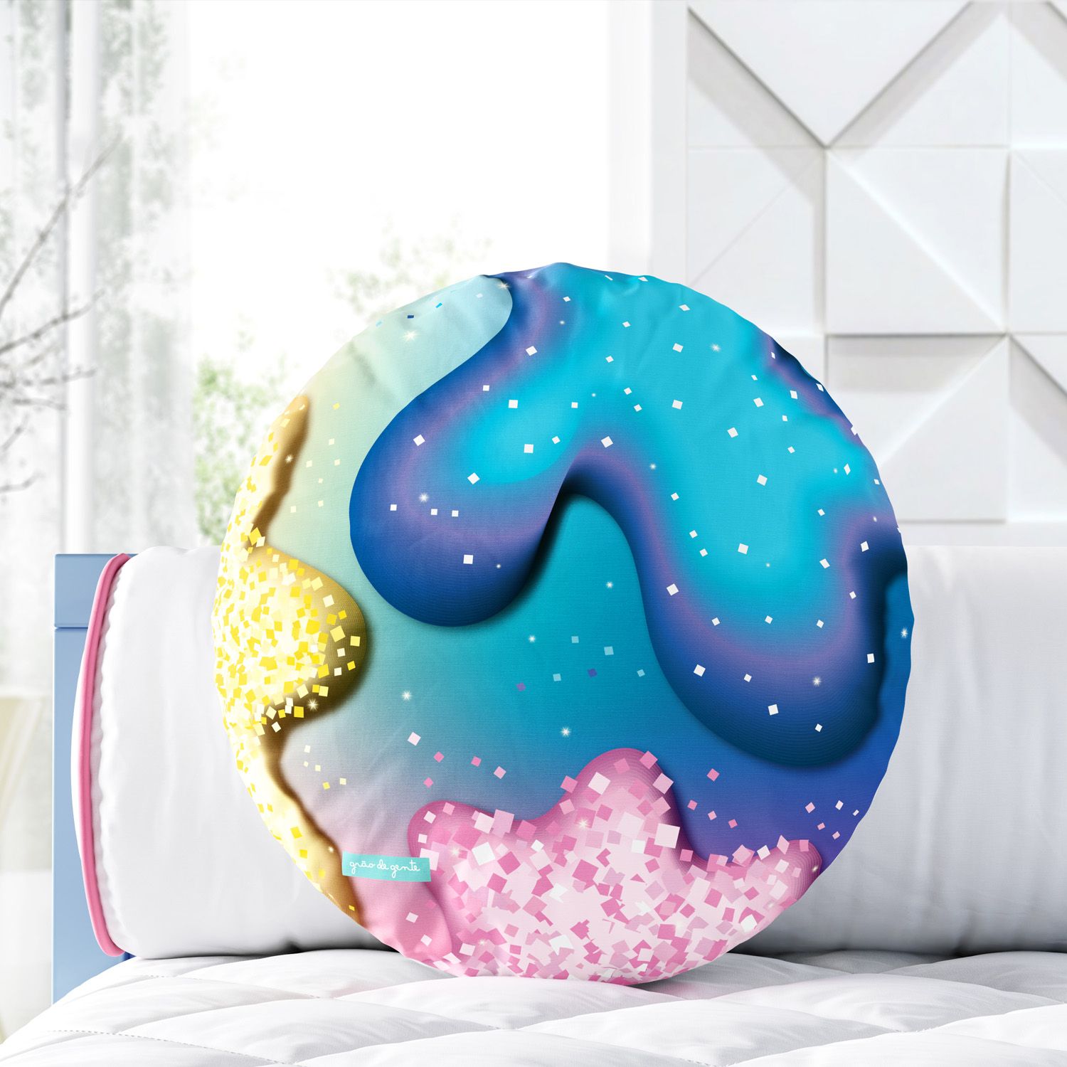 Almofada Redonda Brilho Mágico 30cm