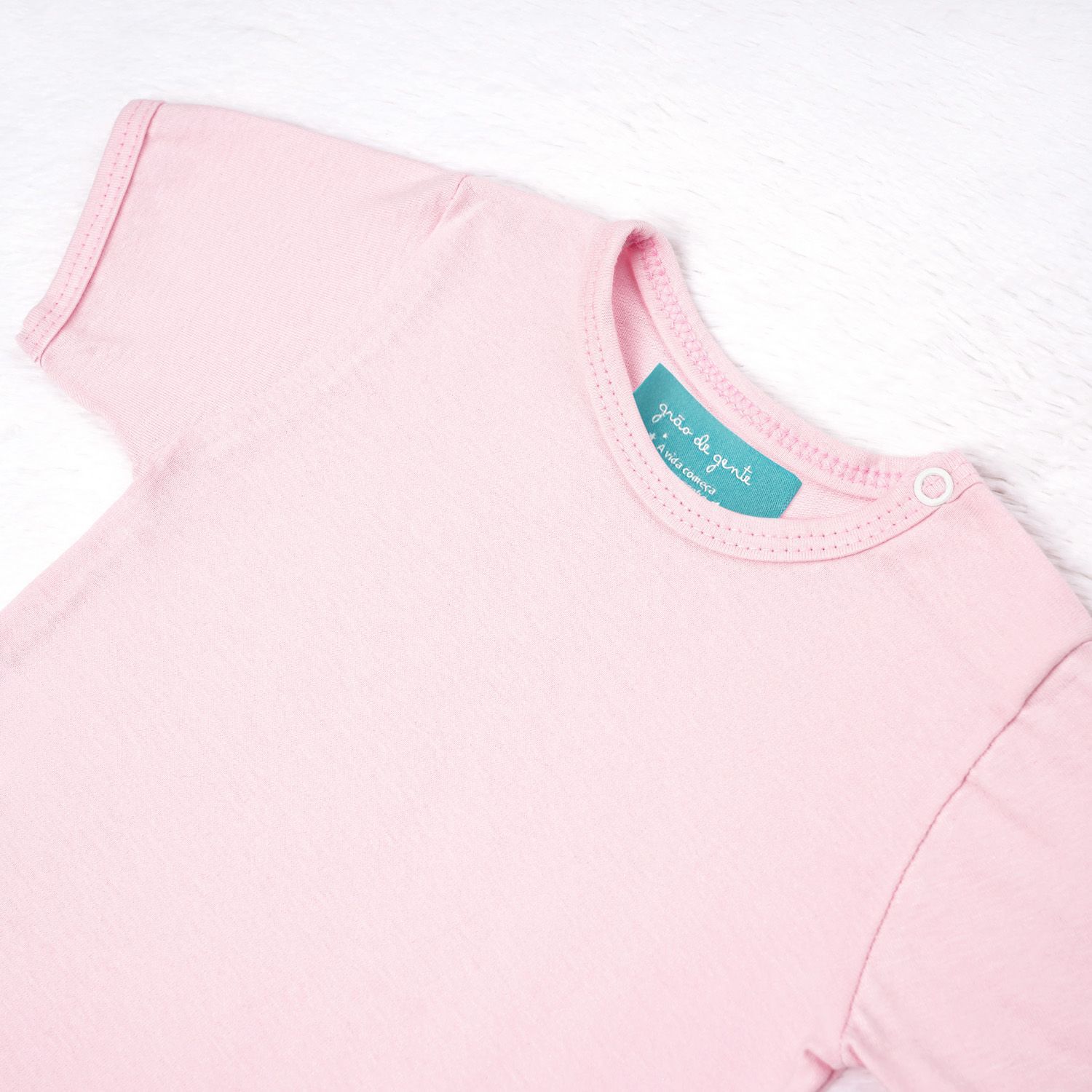 Body Manga Curta Baby Basics Azul Bebê