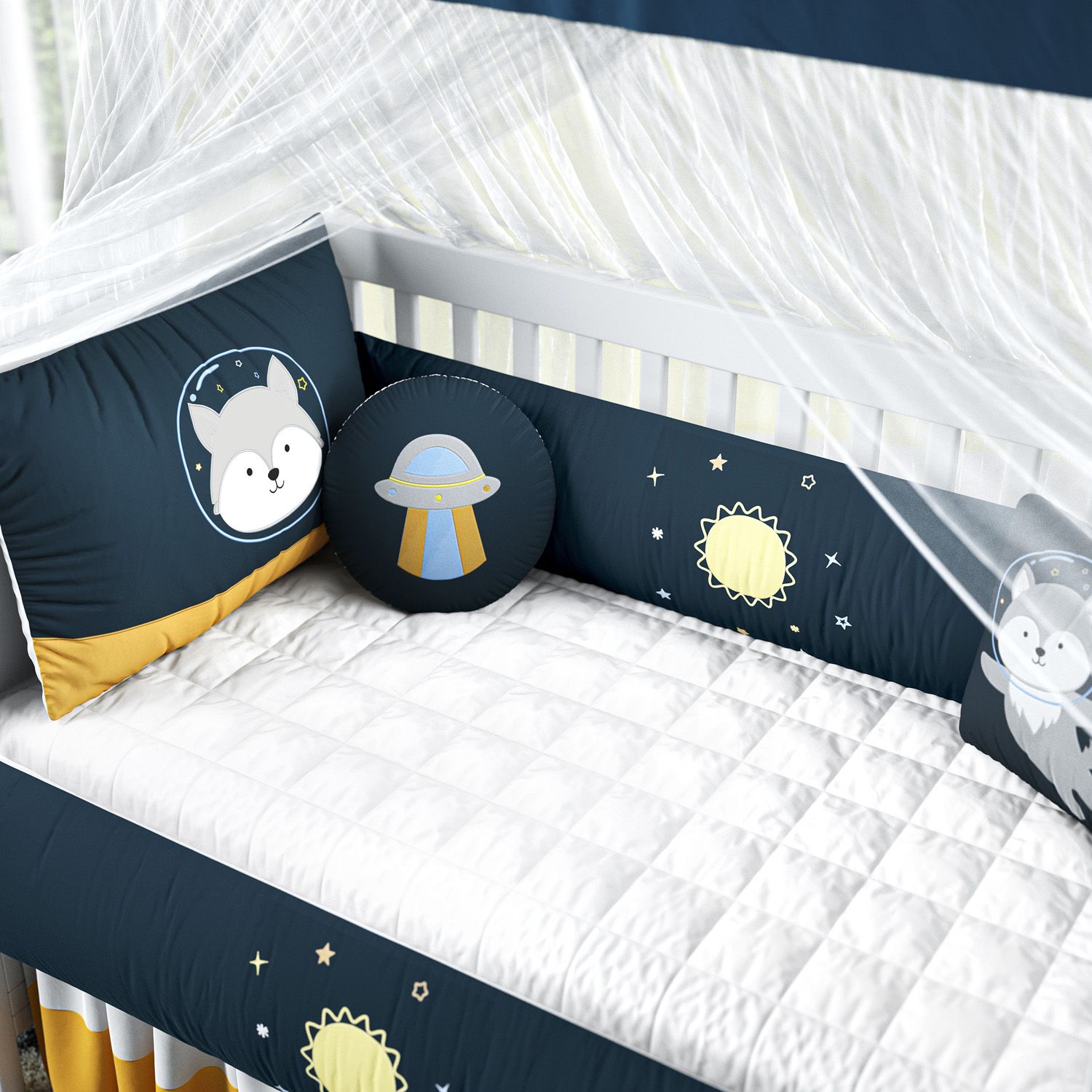 Kit Berço Lobinho Astronauta