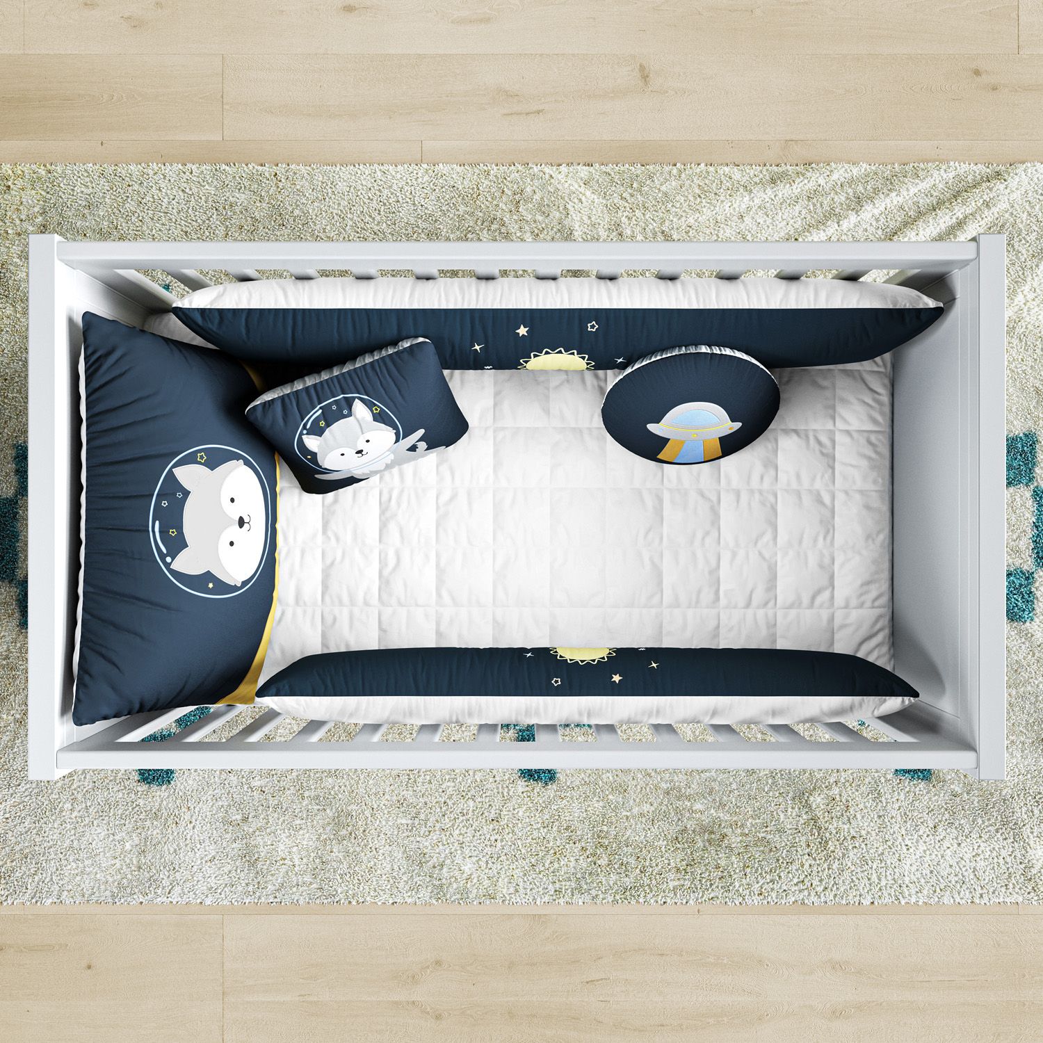 Kit Berço Lobinho Astronauta