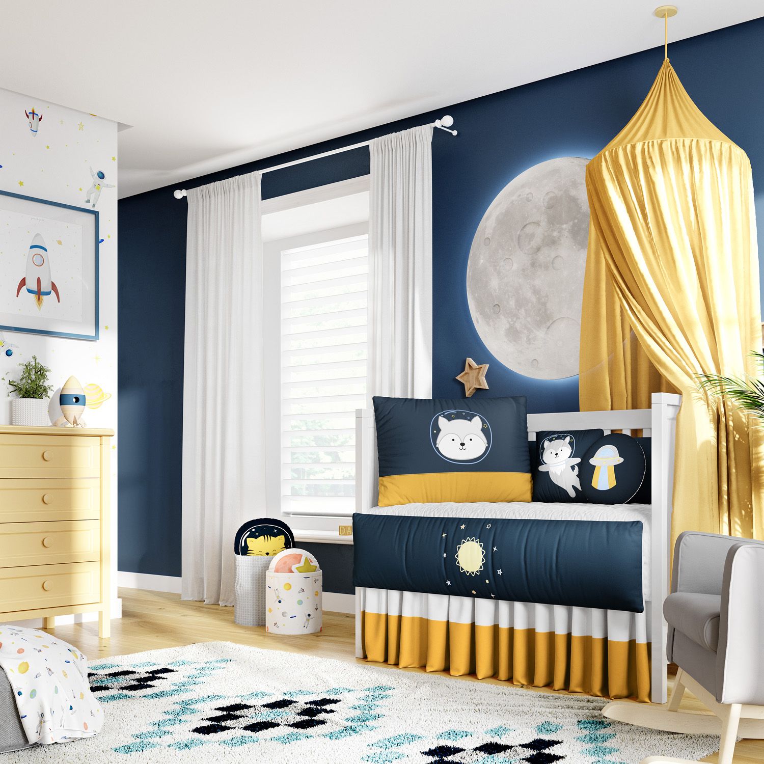 Kit Berço Lobinho Astronauta