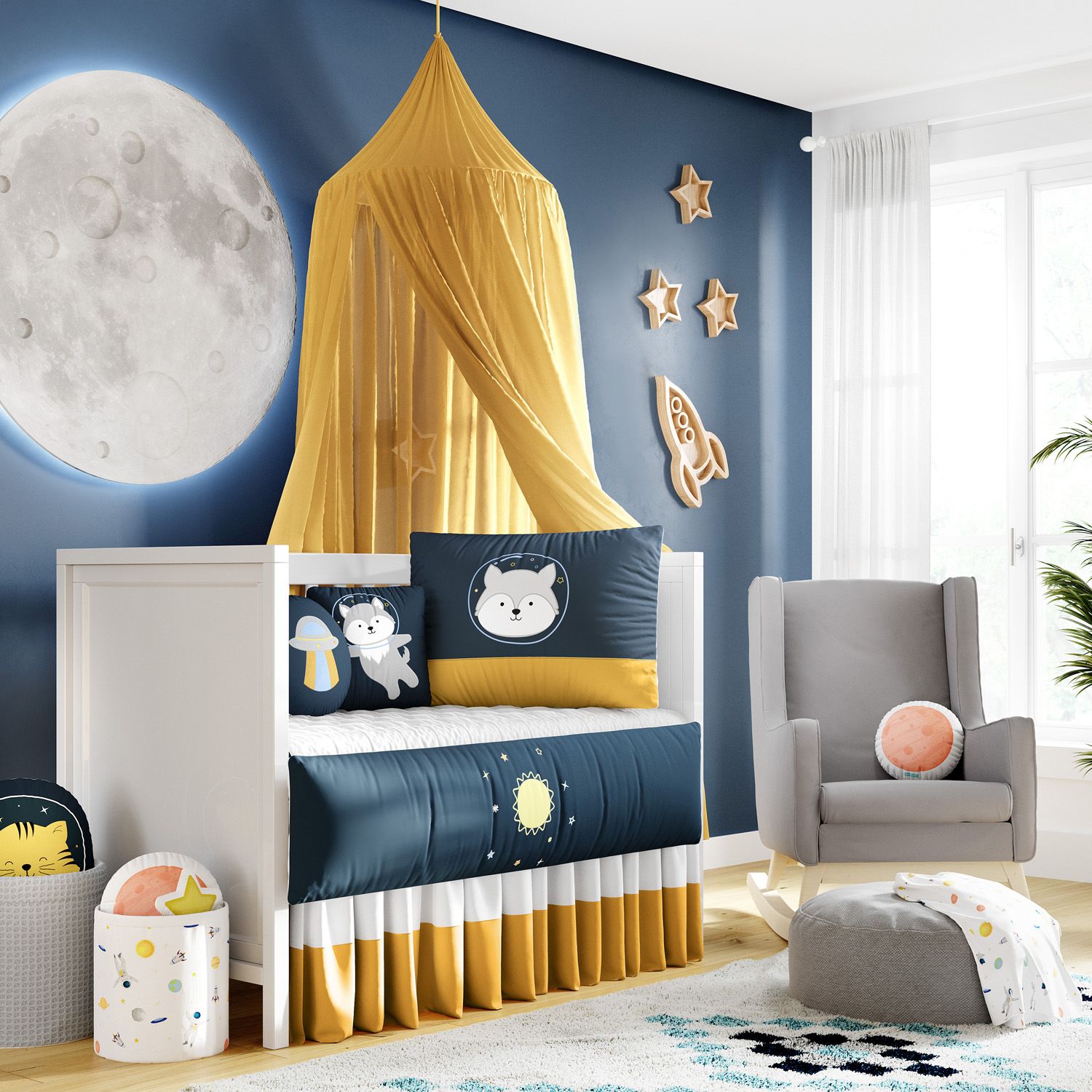 Kit Berço Lobinho Astronauta