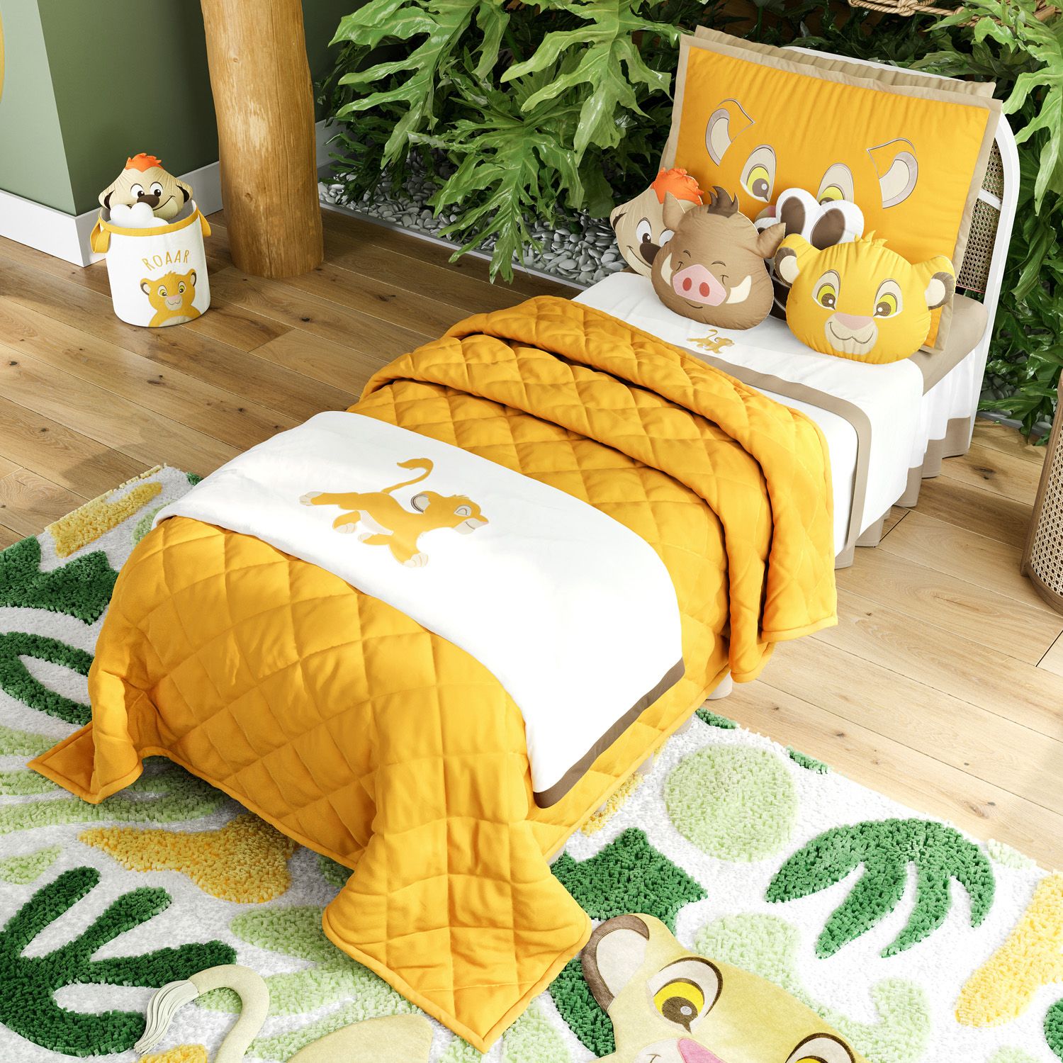 Edredom Infantil Solteiro Amarelo Mostarda